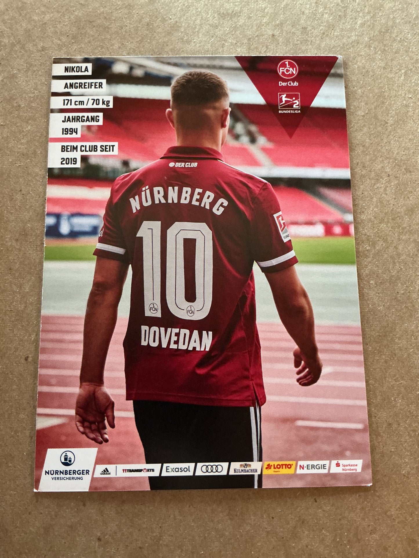 Nikola Dovedan, Austria 🇦🇹 1.FC Nürnberg 2021/22 hand signed
