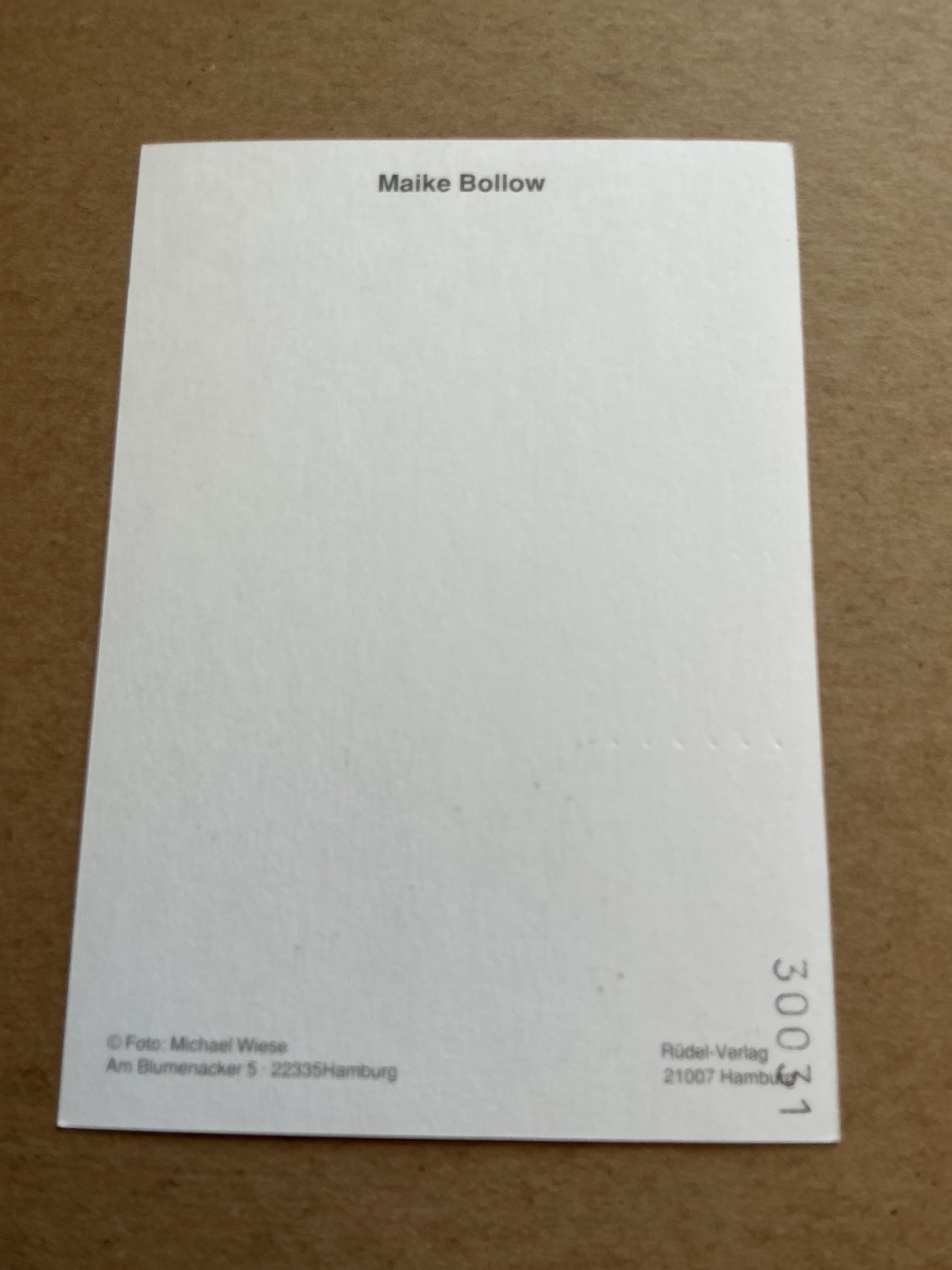 Maike Bollow, Germany 🇩🇪 Actress hand signed