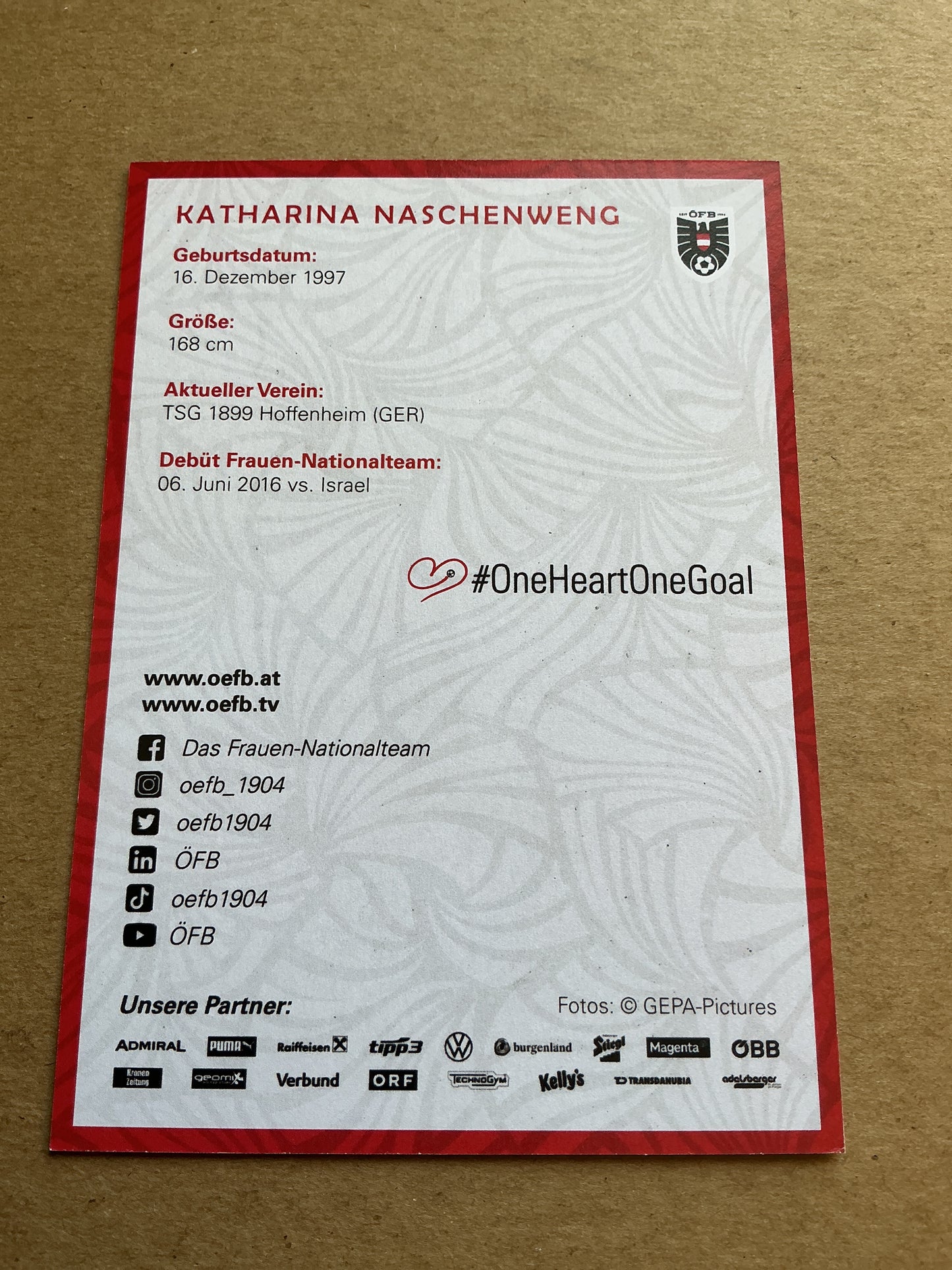 Katharina Naschenweng, Austria 🇦🇹 2024 TSG Hoffenheim hand signed