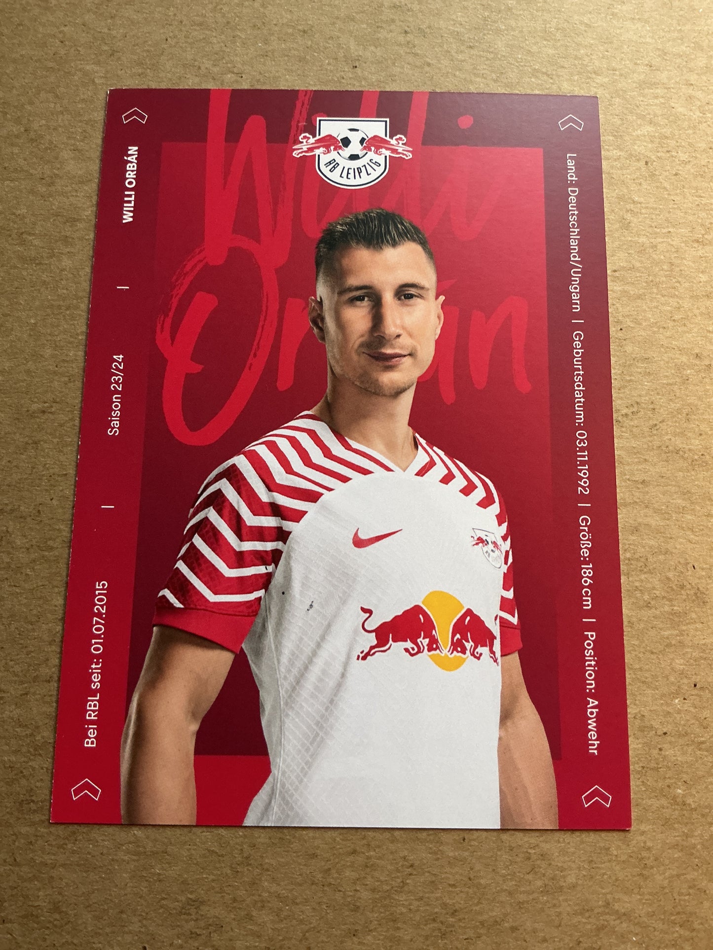 Willi Orban, Hungary 🇭🇺 RB Leipzig 2023/24 hand signed