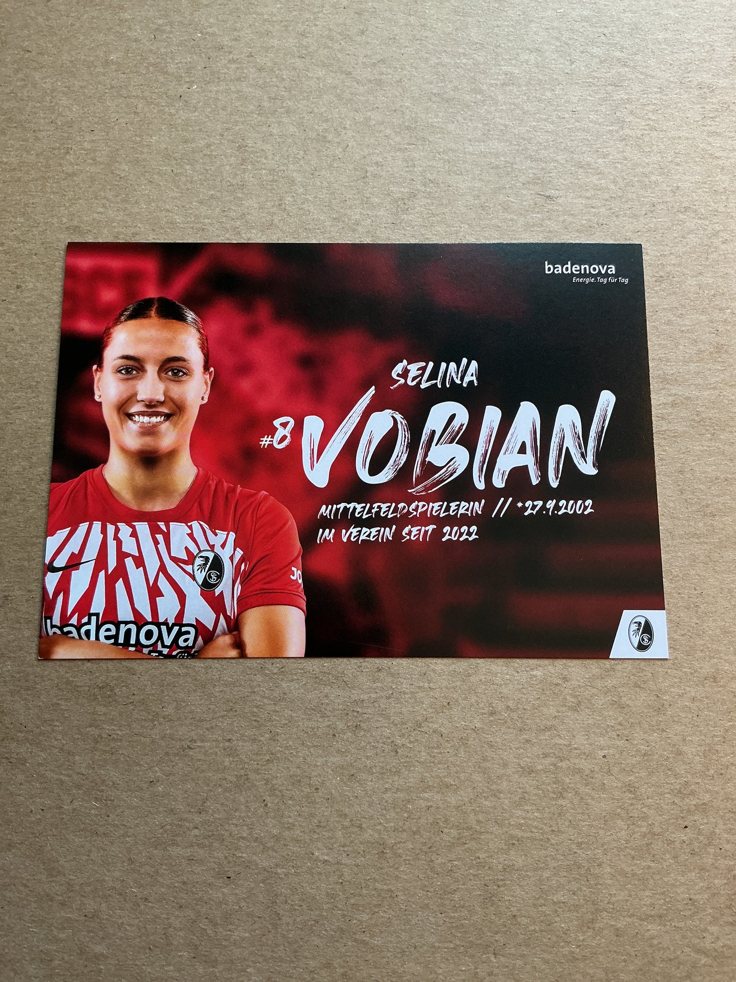 Selina Vobian, Germany 🇩🇪 SC Freiburg 2023/24 hand signed