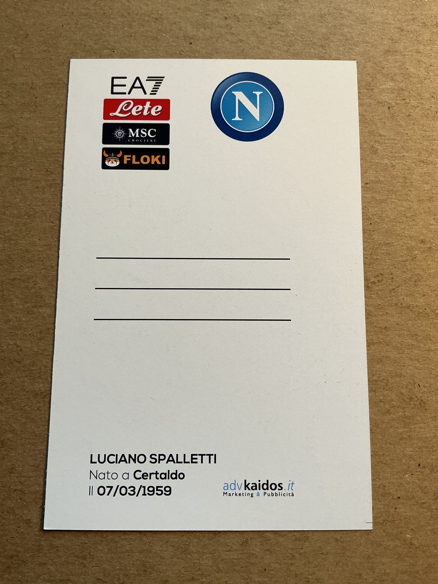 Luciano Spalletti, Italy 🇮🇹 SSC Napoli 2021/22 hand signed