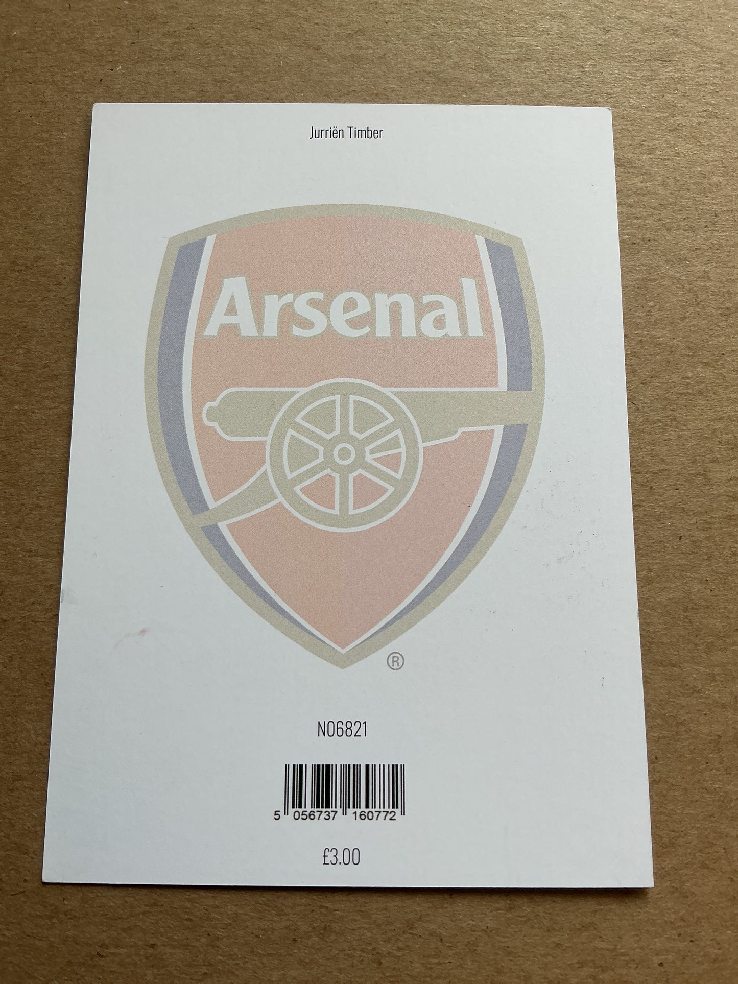 Jurrien Timber, Netherlands 🇳🇱 Arsenal FC 2024/25 hand signed