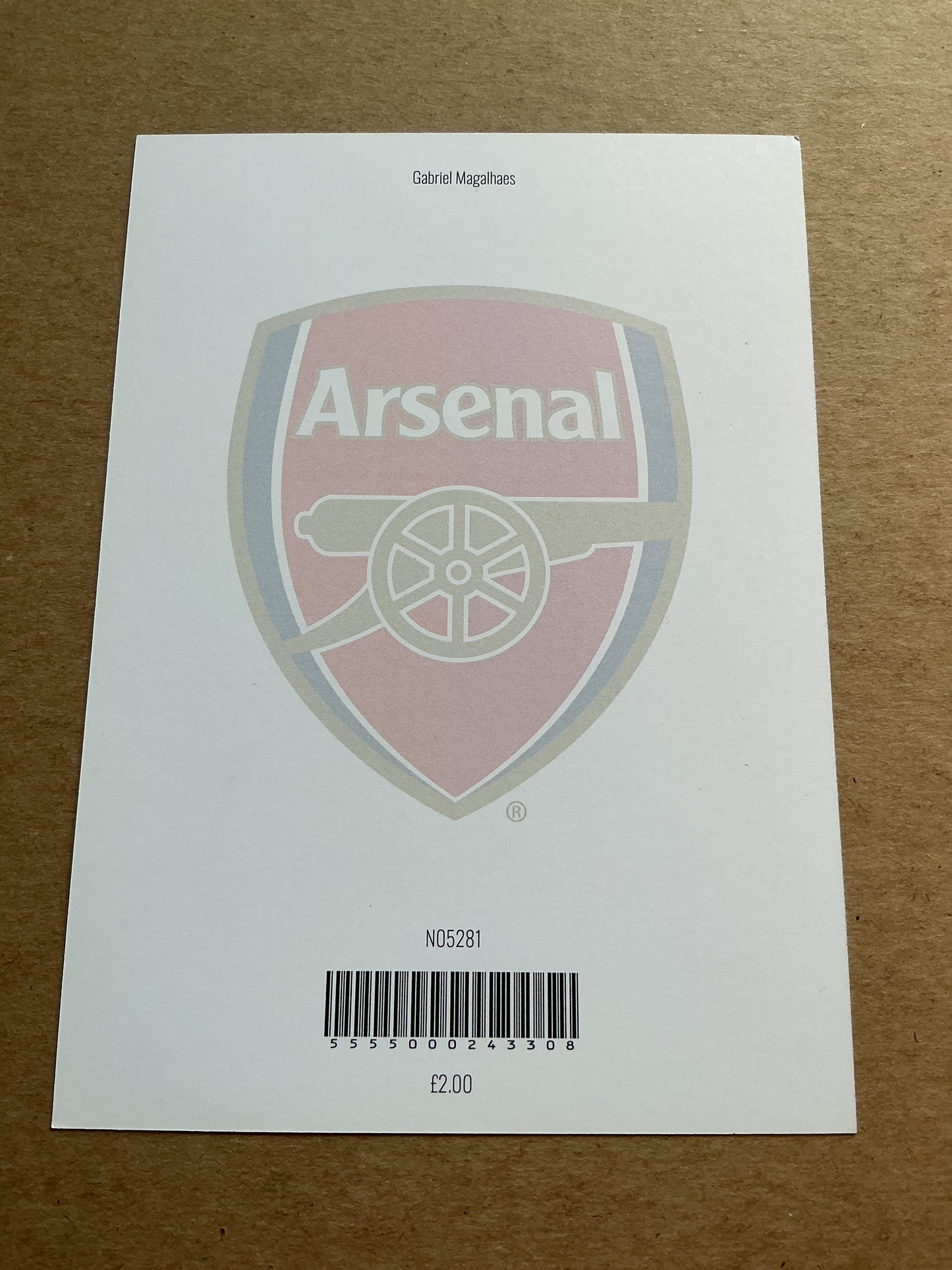 Gabriel Magalhaes, Brazil 🇧🇷 Arsenal FC 2022/23 hand signed