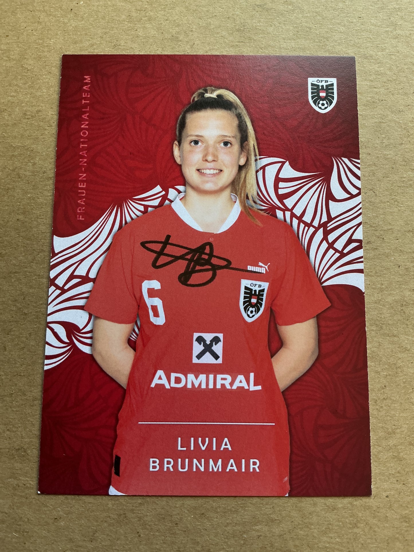 Livia Brunnmair, Austria 🇦🇹 2024 1.FC Nürnberg hand signed