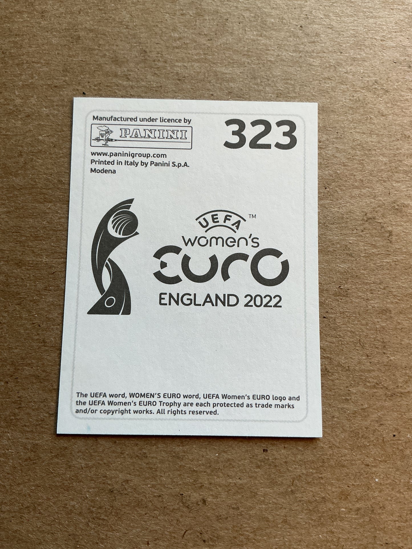 Benedetta Glionna, Italy 🇮🇹 UEFA Women’s Euro Cup 2022 Panini hand signed