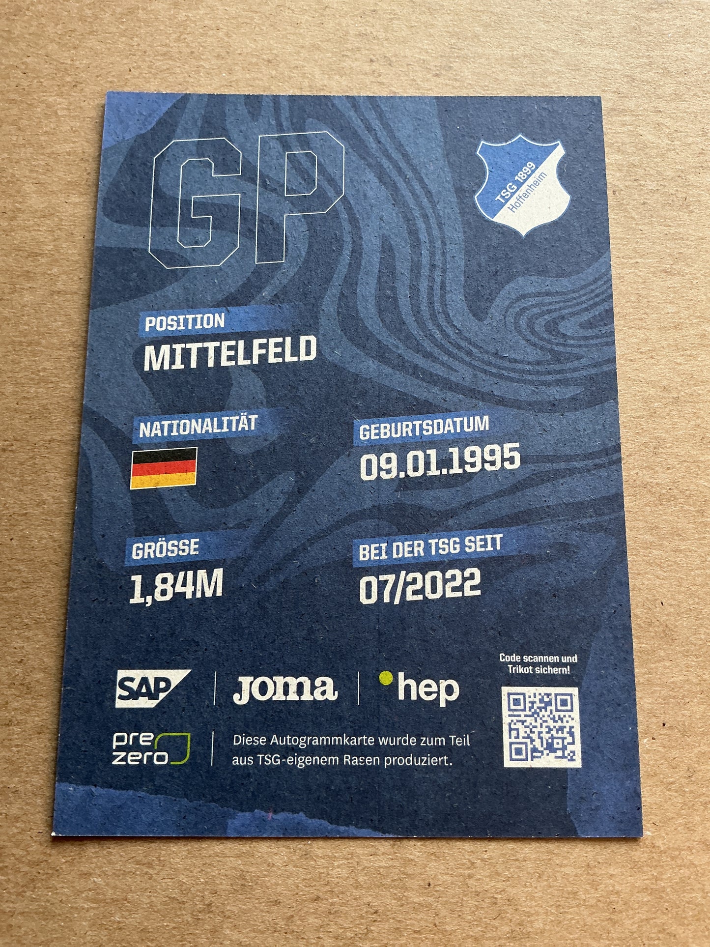Grischa Prömel, Germany 🇩🇪 TSG 1899 Hoffenheim 2023/24 hand signed
