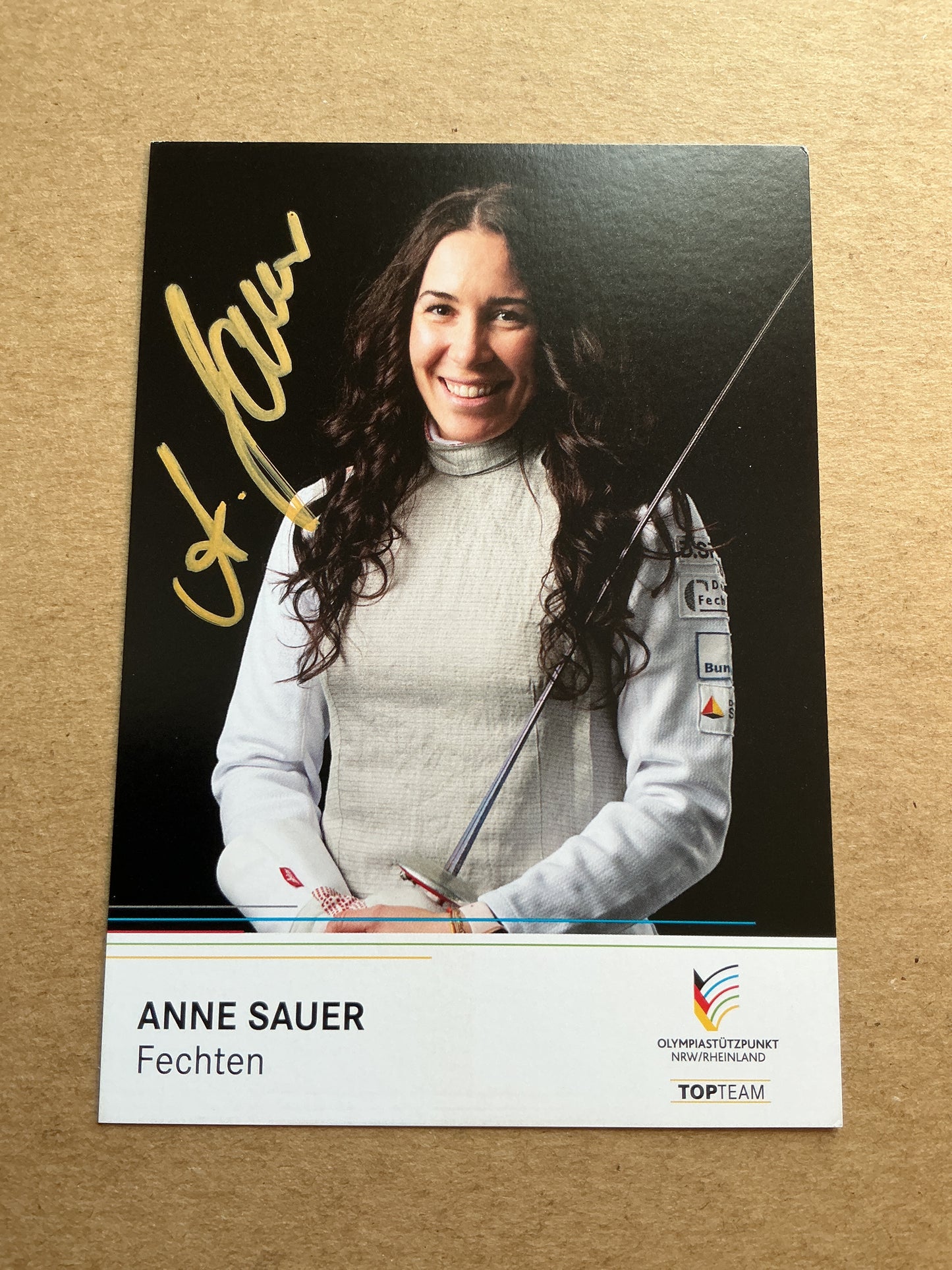 Anne Sauer, Germany 🇩🇪 Fencing Summer Olympics 2024 hand signed