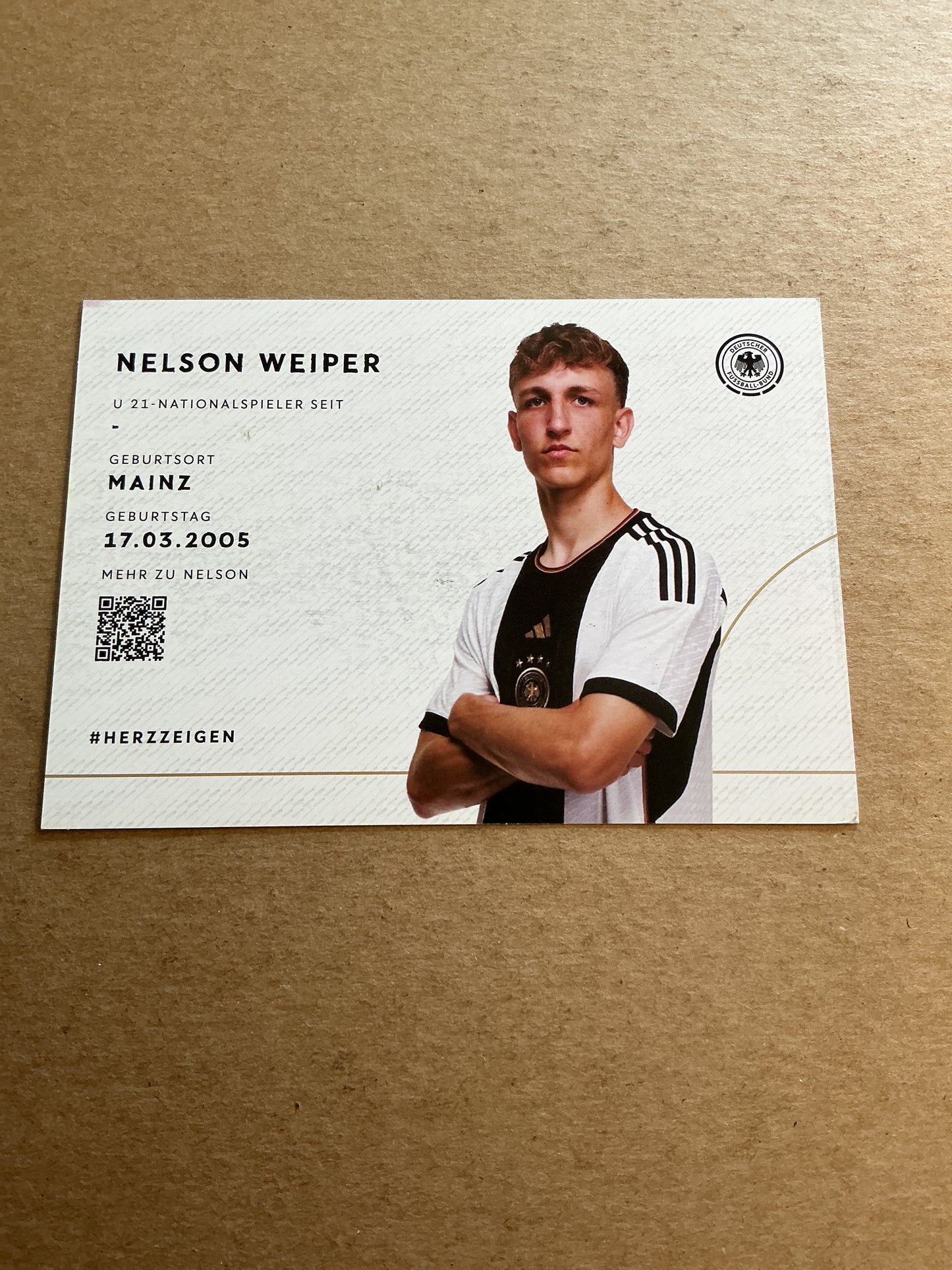 Nelson Weiper, Germany π©πͺ U21 2023 hand signed