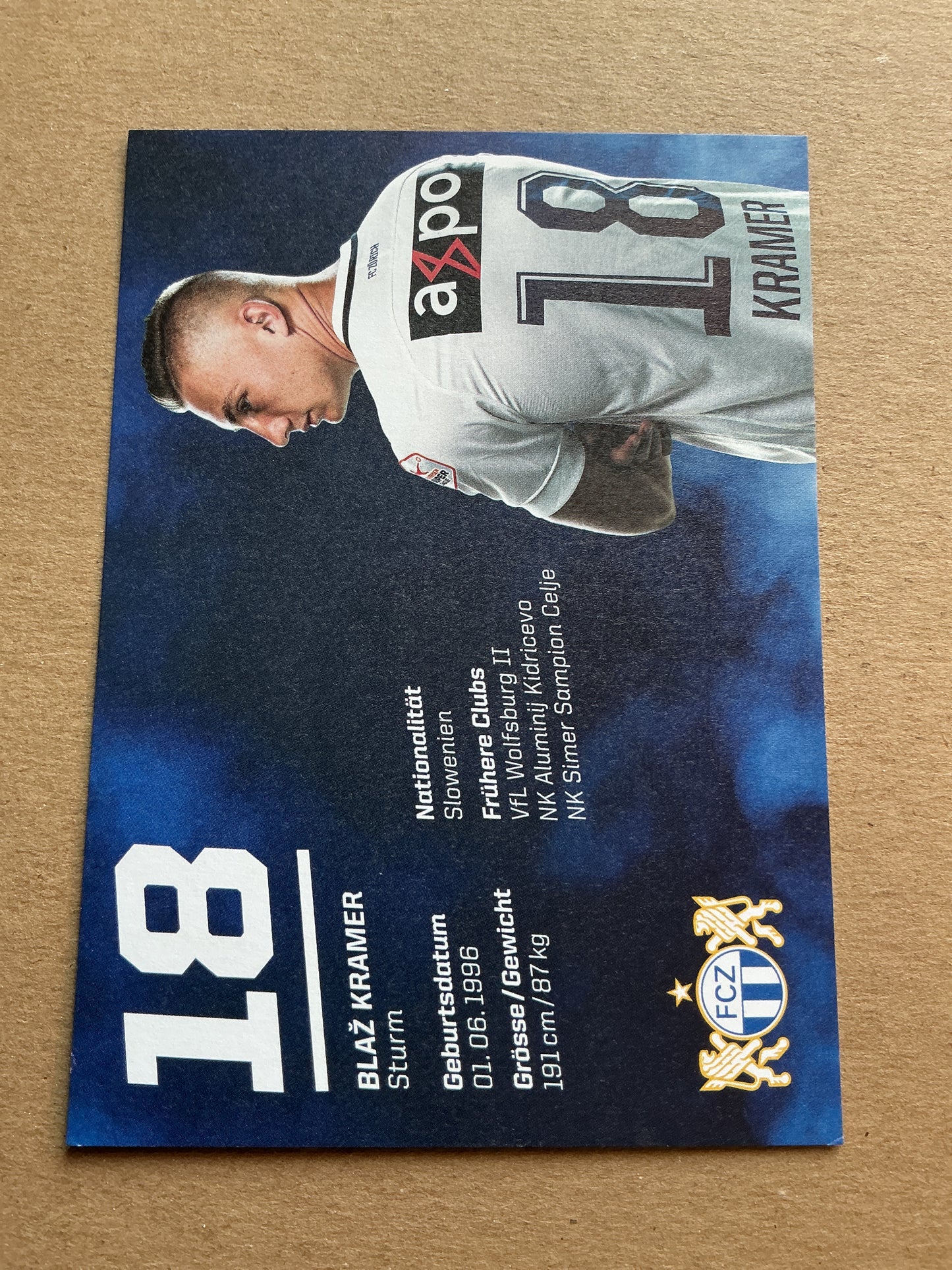 Blaž Kramer, Slovenia 🇸🇮 FC Zürich 2019/20 hand signed