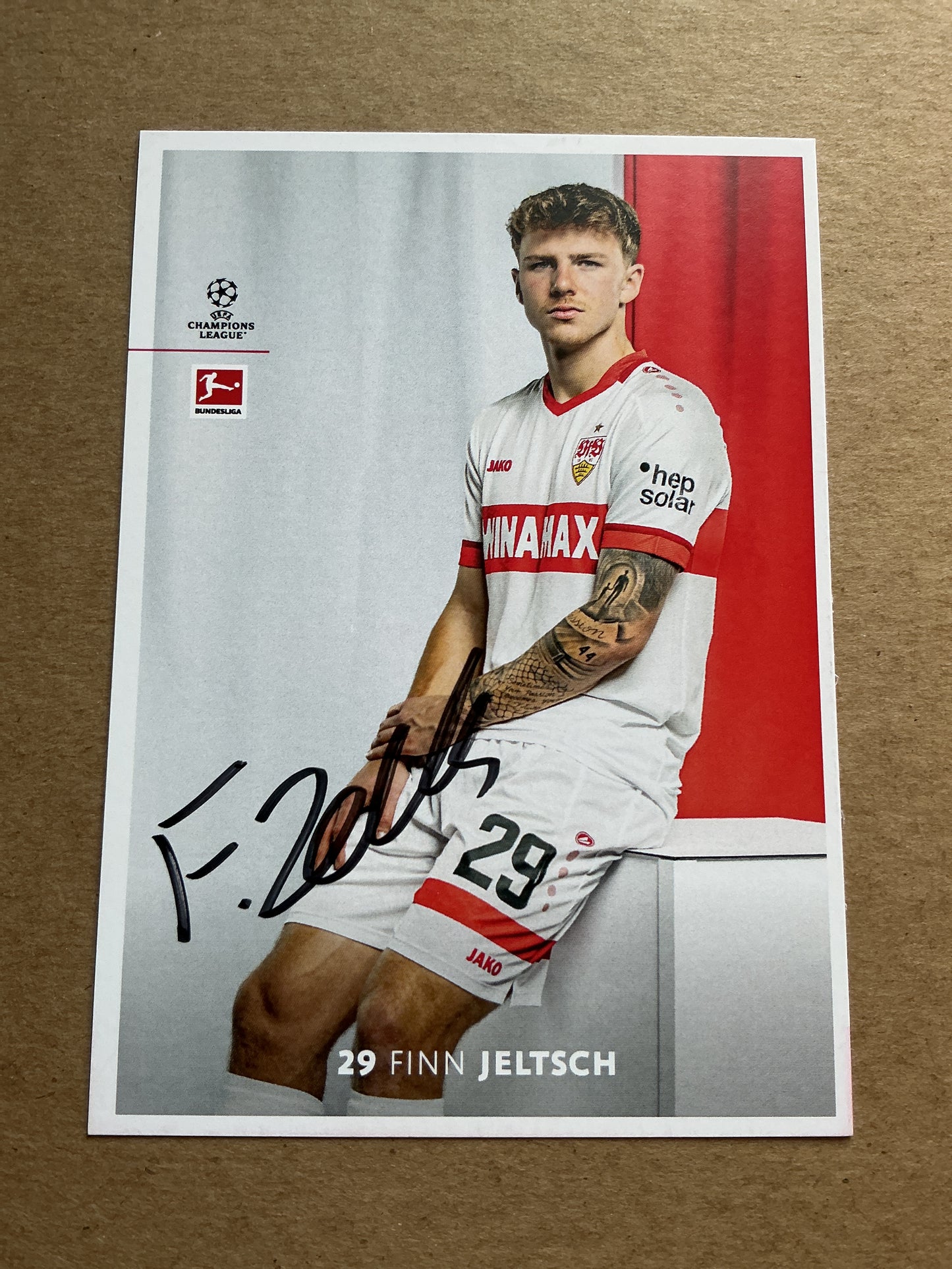 Finn Jeltsch, Germany 🇩🇪 VfB Stuttgart 2024/25 hand signed