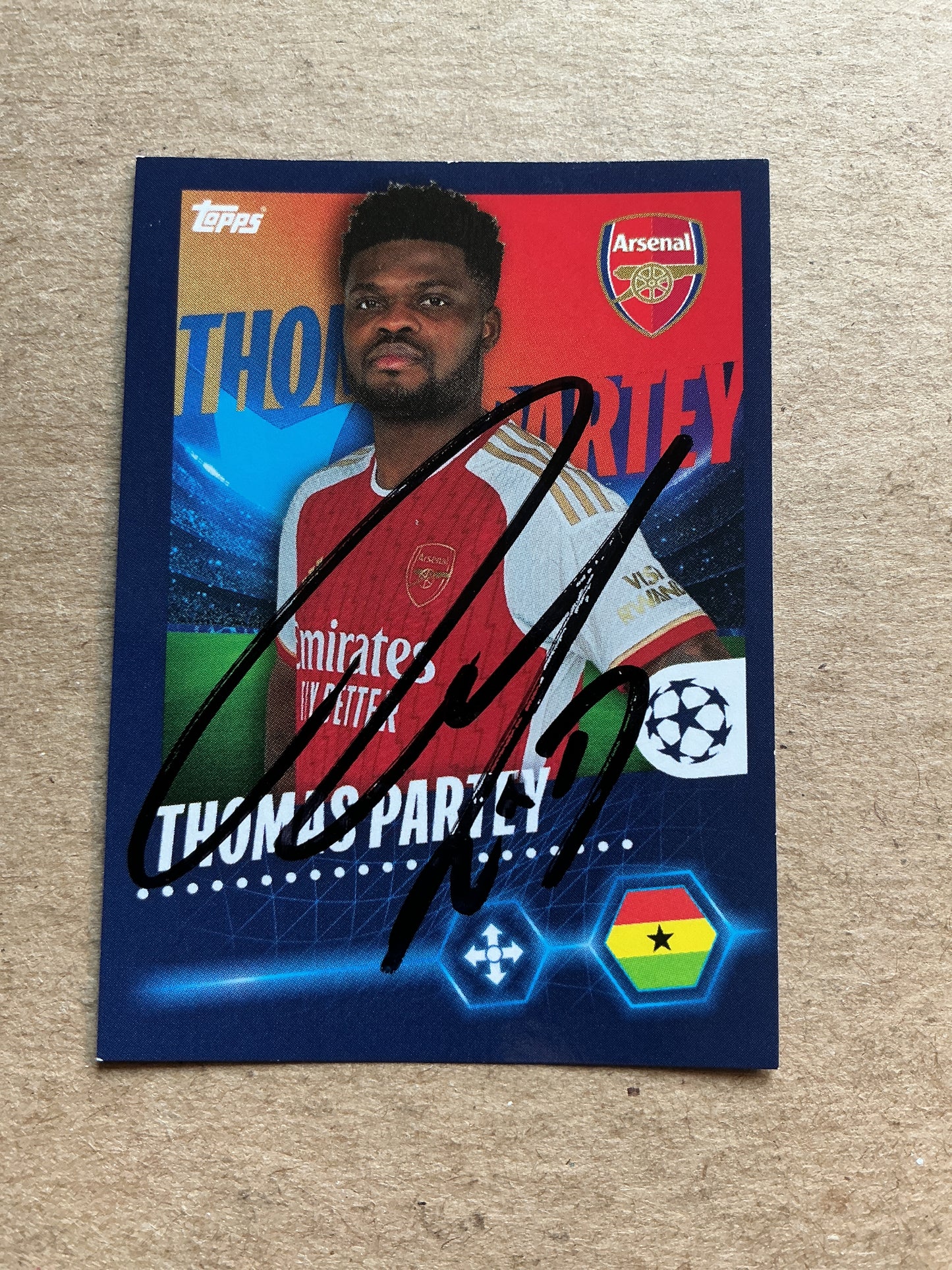 Thomas Partey, Ghana 🇬🇭 Arsenal FC 2023/24 Topps hand signed