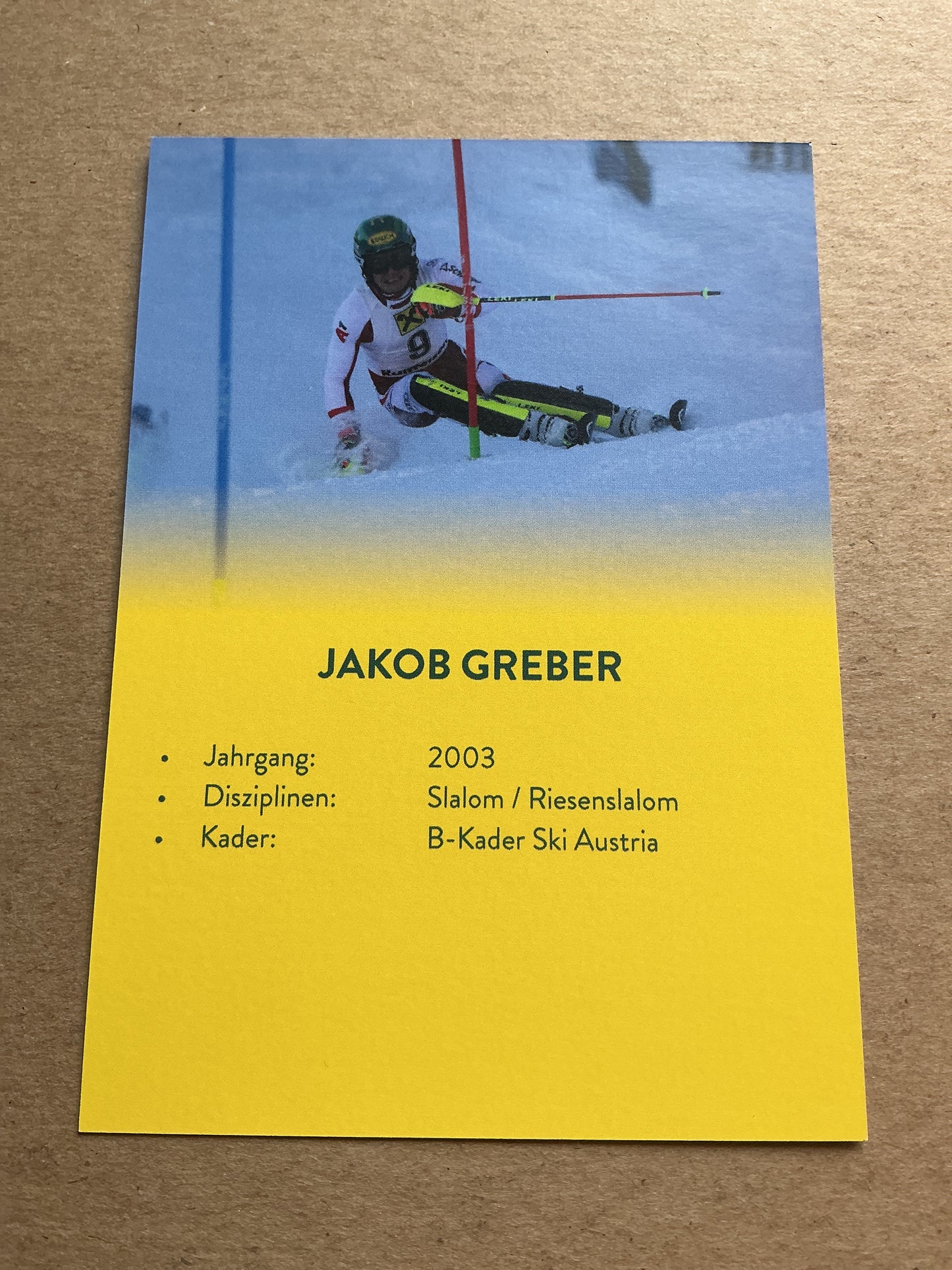 Jakob Greber, Austria 🇦🇹 Alpine Winter Sports 2024/25 hand signed