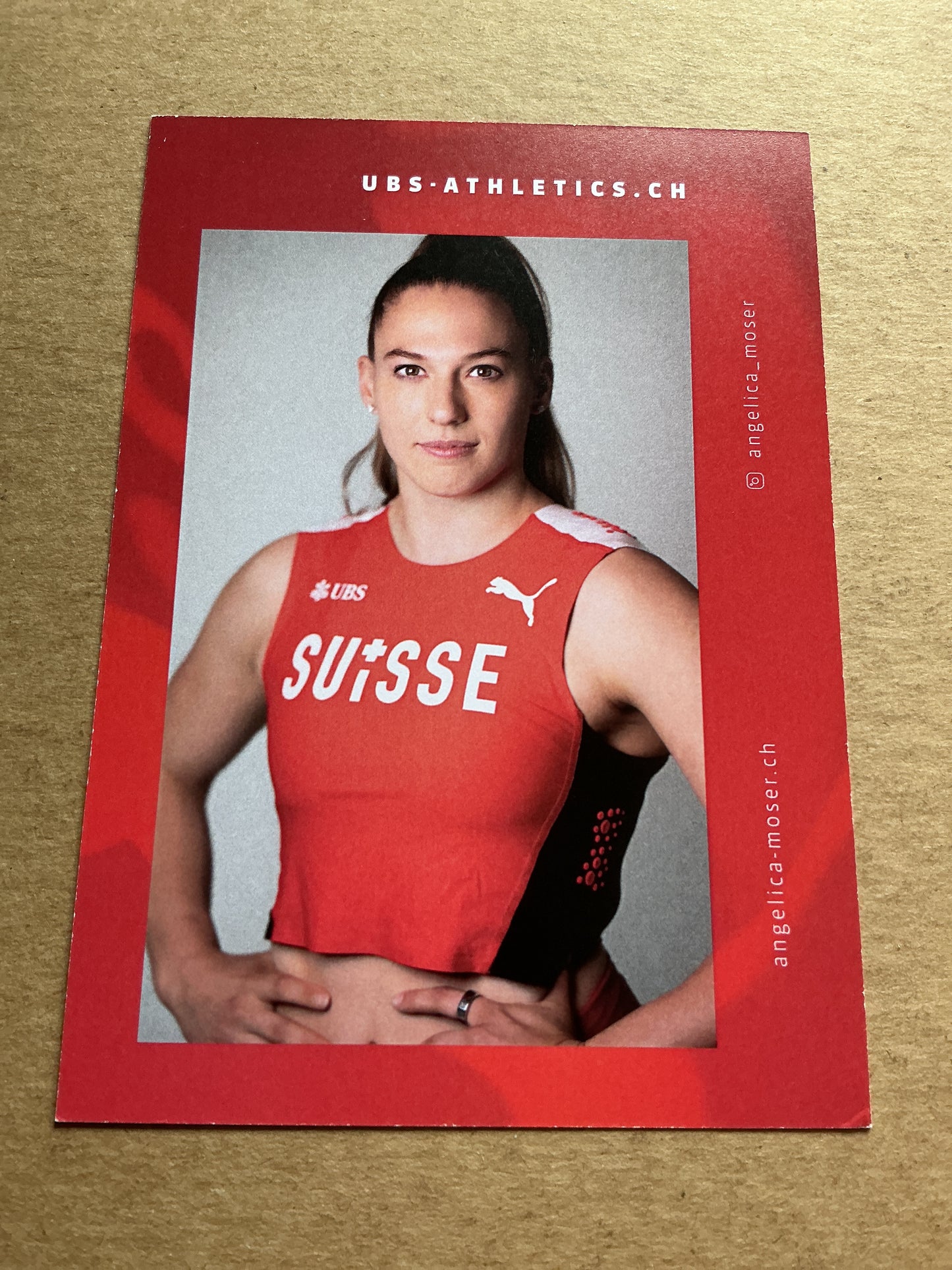 Angelica Moser, Switzerland 🇨🇭 Athletics Summer Olympics 2024 hand signed