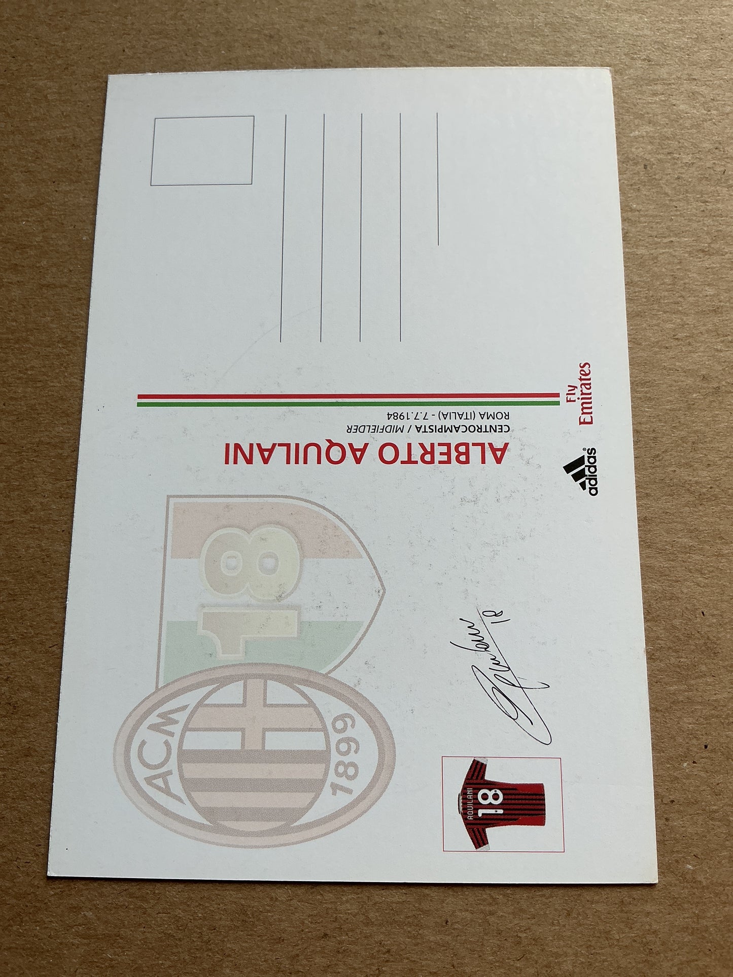 Alberto Aquilani, Italy 🇮🇹 AC Milan 2011/12 hand signed