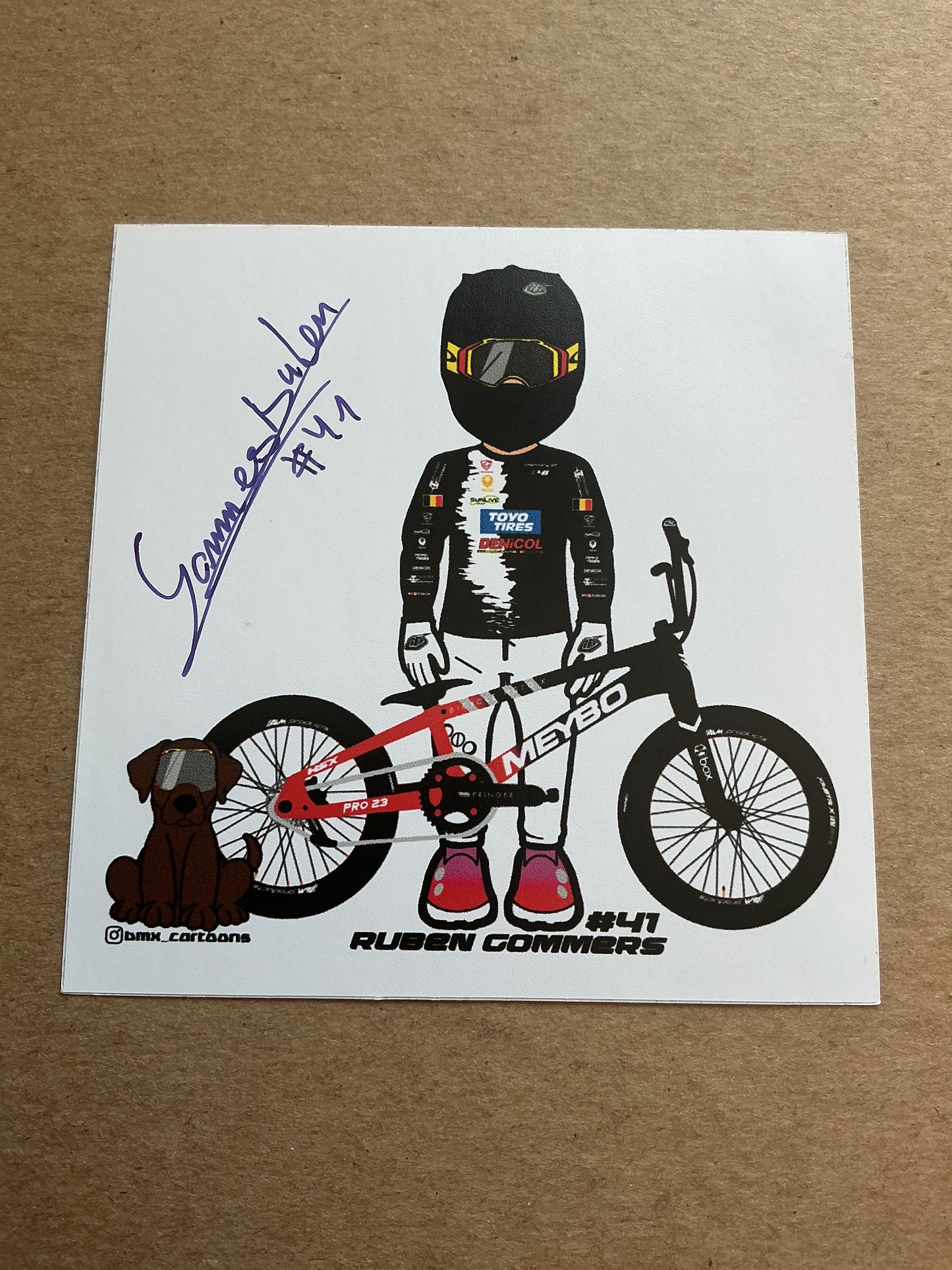 Ruben Gommers, Belgium 🇧🇪 Cyclist Summer Olympics 2024 hand signed