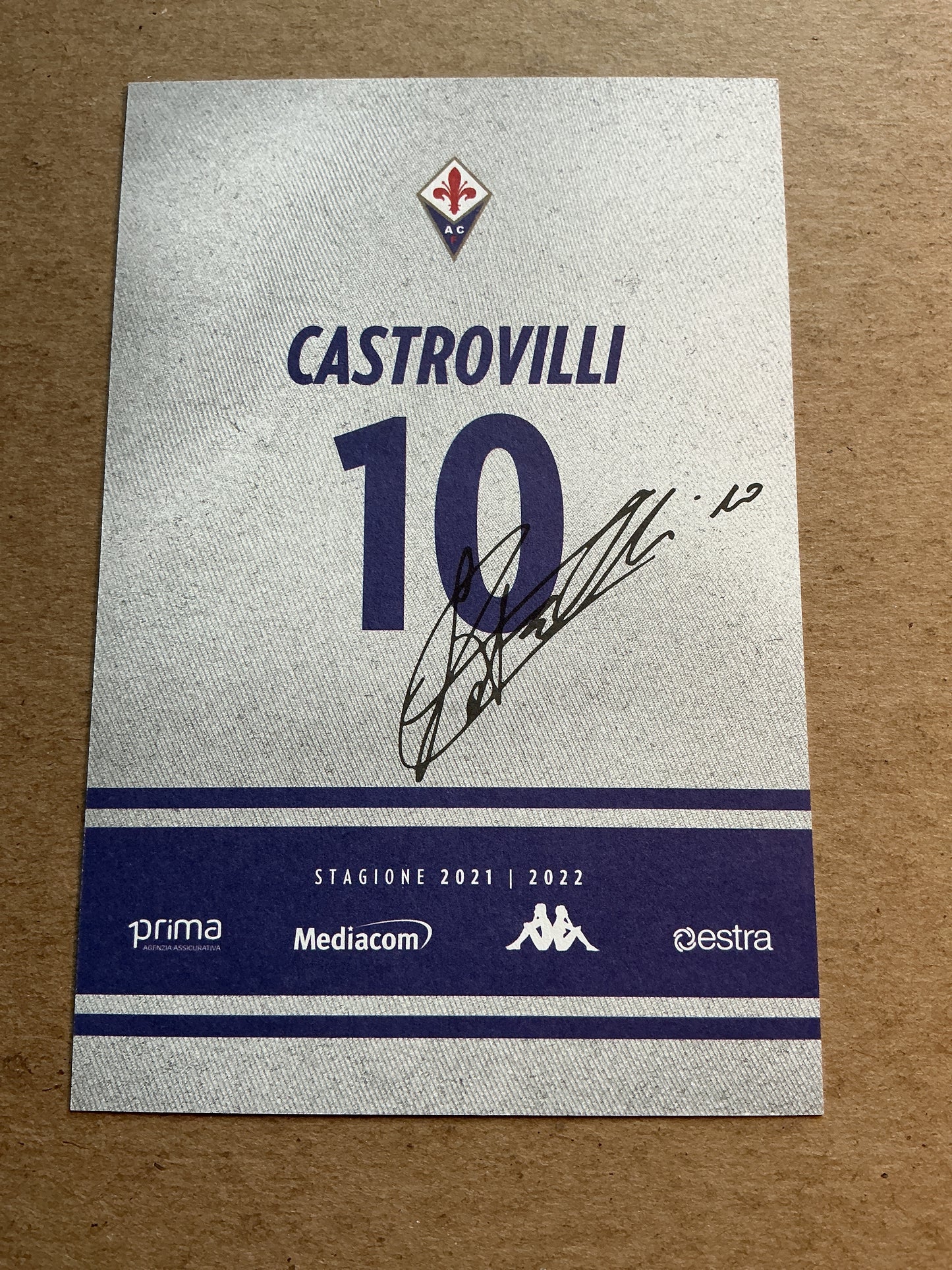 Gaetano Castrovilli, Italy 🇮🇹 ACF Fiorentina 2021/22 hand signed