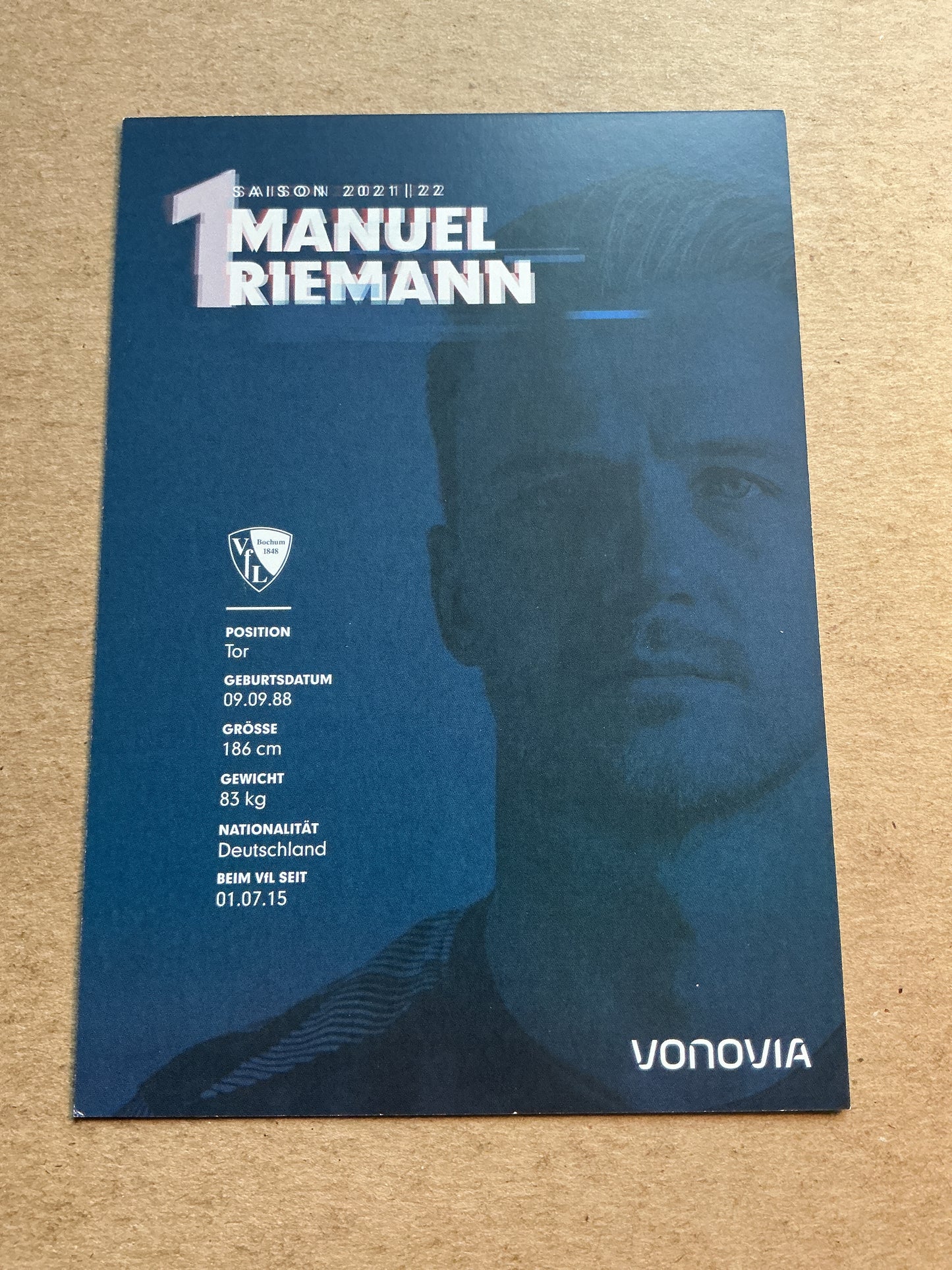 Manuel Riemann, Germany π©πͺ VfL Bochum 2021/22 hand signed