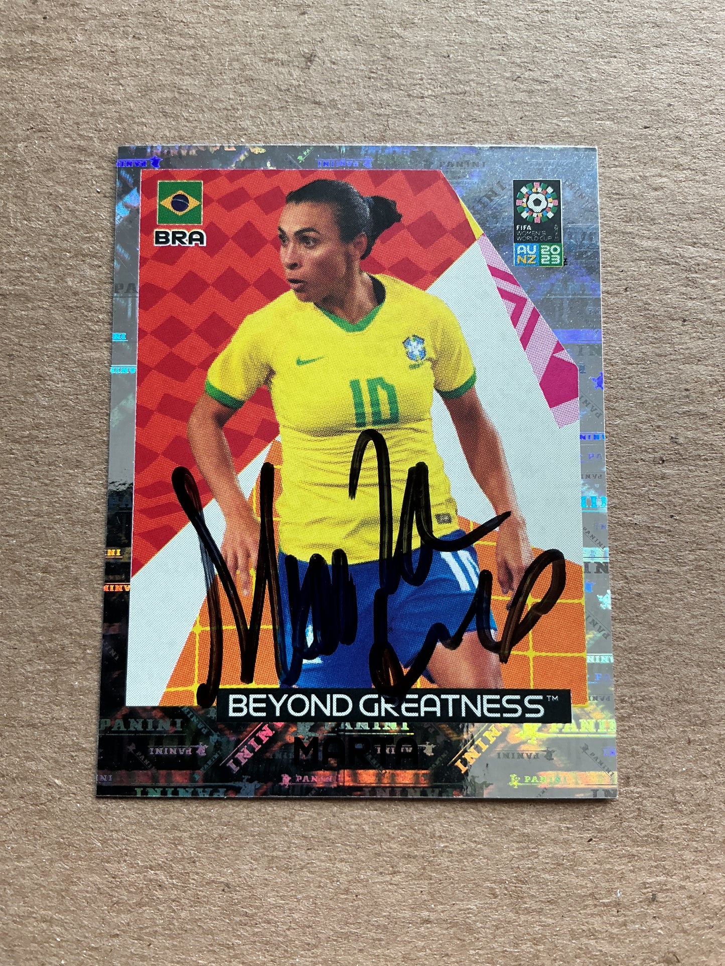 Marta, Brazil 🇧🇷 FIFA Women’s World Cup 2023 Panini hand signed