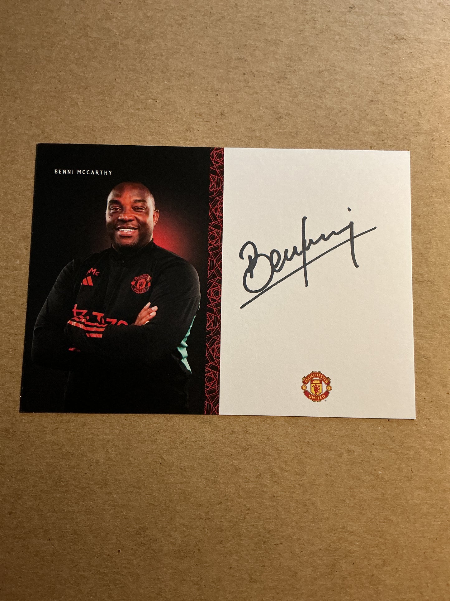 Benni McCarthy, South Africa 🇿🇦 Manchester United 2023/24 hand signed