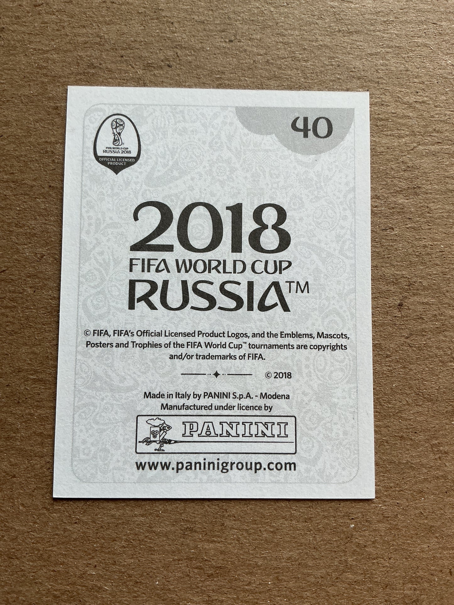 Dmitri Kombarov, Russia ๐ท๐บ FIFA World Cup 2018 Panini hand signed