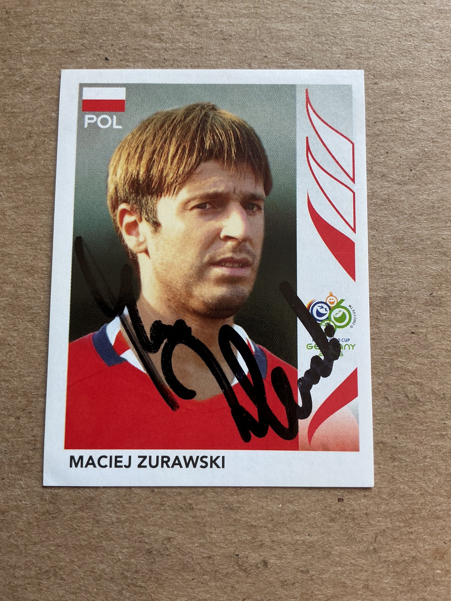 Maciej Zurawski, Poland 🇵🇱 FIFA World Cup 2006 Panini hand signed