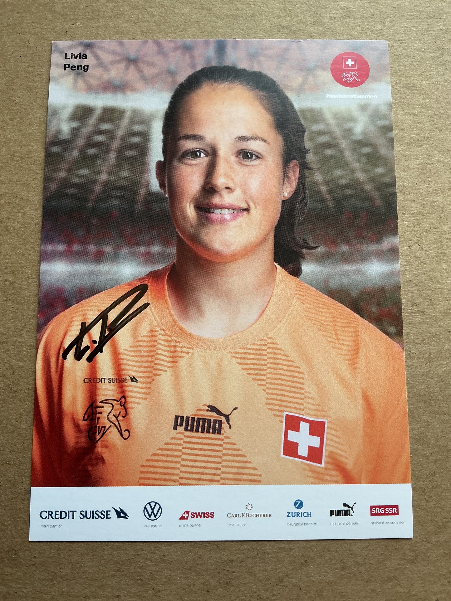 Livia Peng, Switzerland 🇨🇭 Women’s World Cup 2023 hand signed