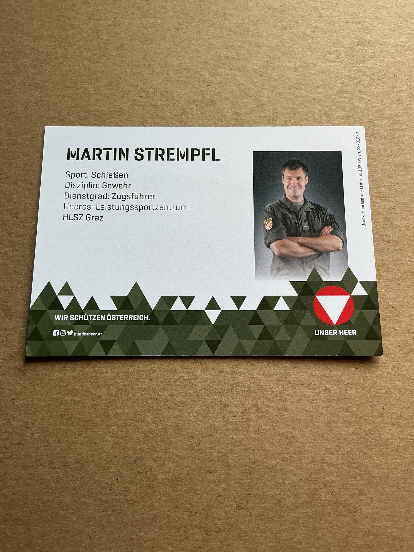 Martin Strempfl, Austria 🇦🇹 Shooting Summer Olympics 2024 hand signed