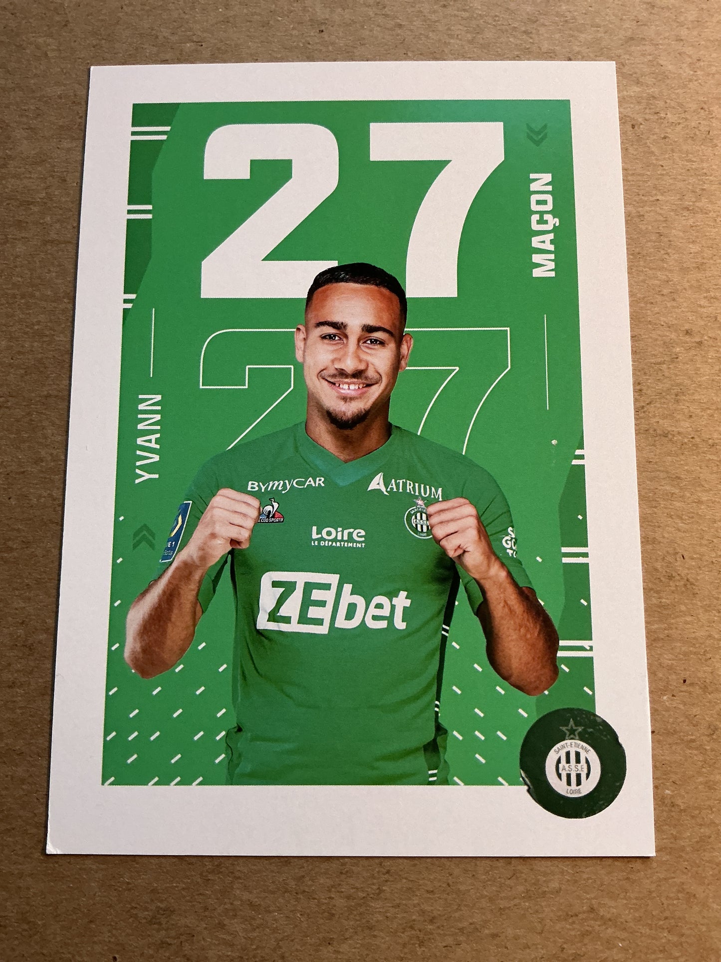 Yvann Maçon, France 🇫🇷 AS Saint-Étienne 2021/22 hand signed