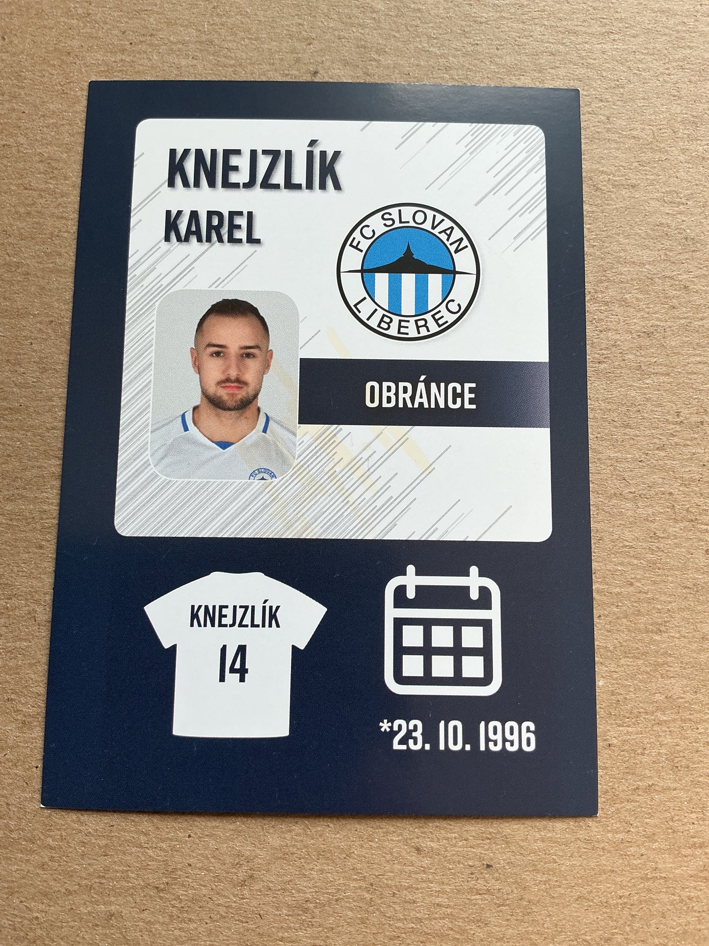 Karel Knejzlík, Czech Republic 🇨🇿 FC Slovan Liberec 2019/20 hand signed