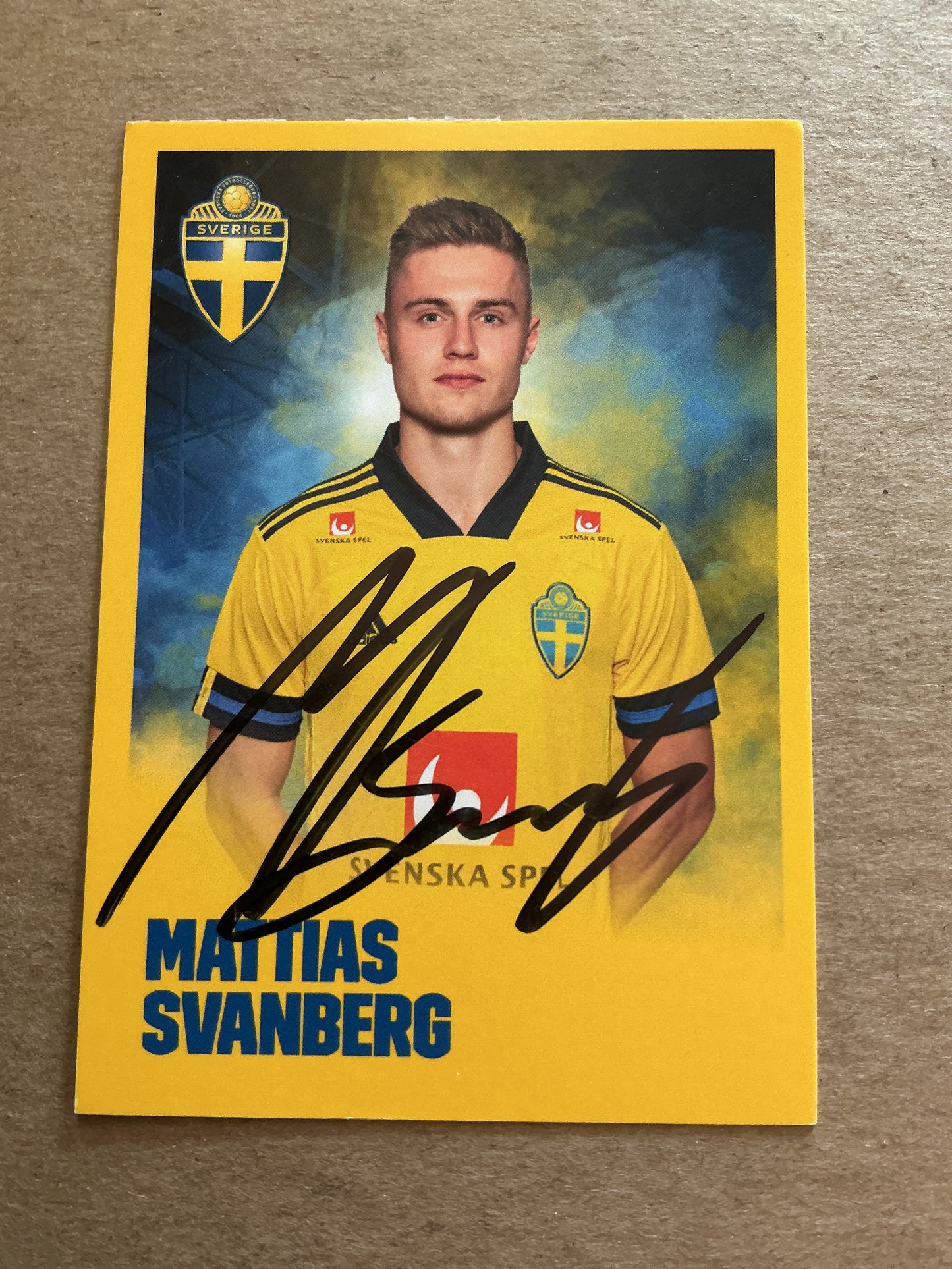 Mattias Svanberg, Sweden 🇸🇪 UEFA Euro 2020 Bologna FC hand signed