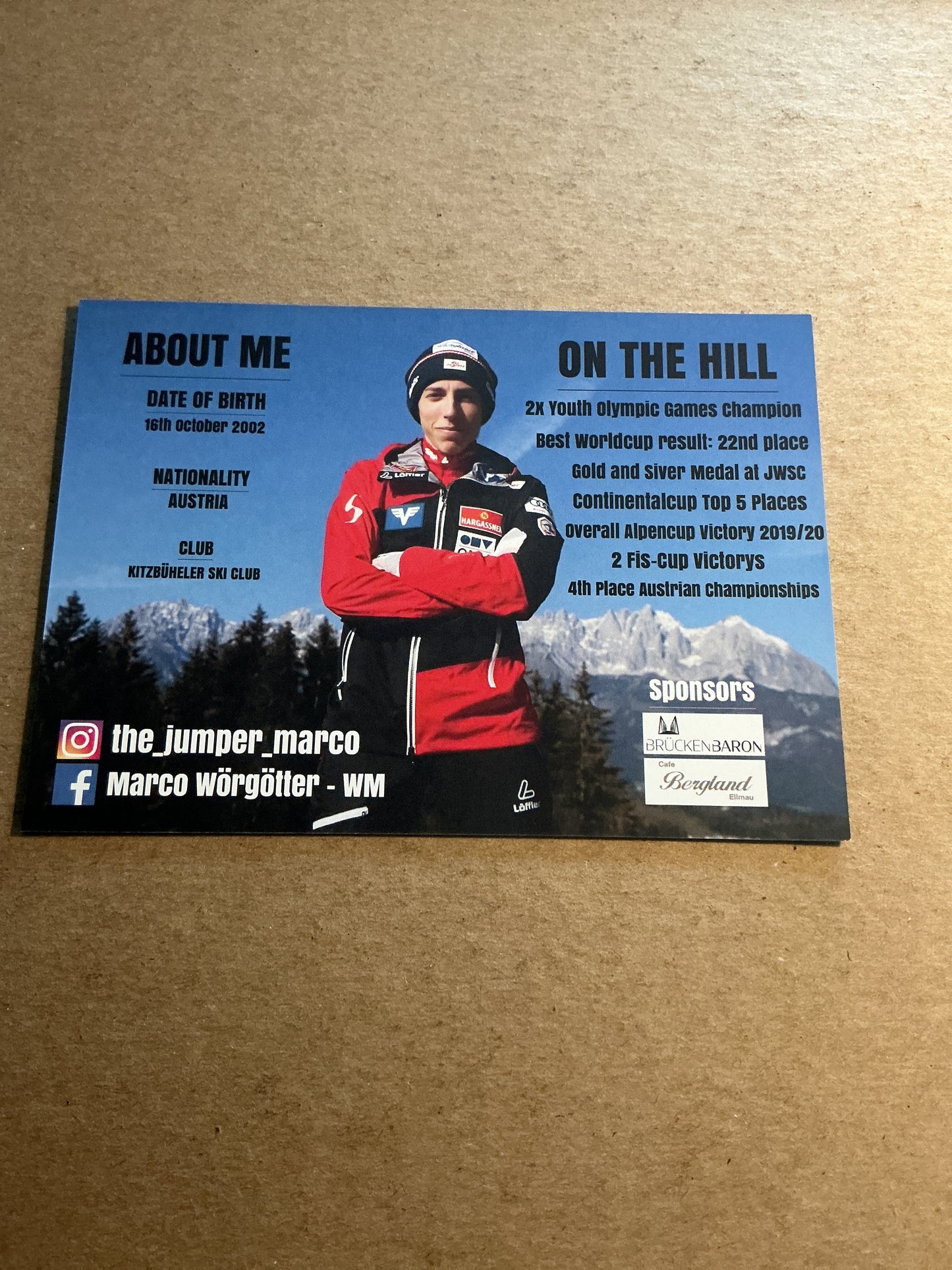Marco Wörgötter, Austria 🇦🇹 Ski Jumping Winter Sports 2024/25 hand signed