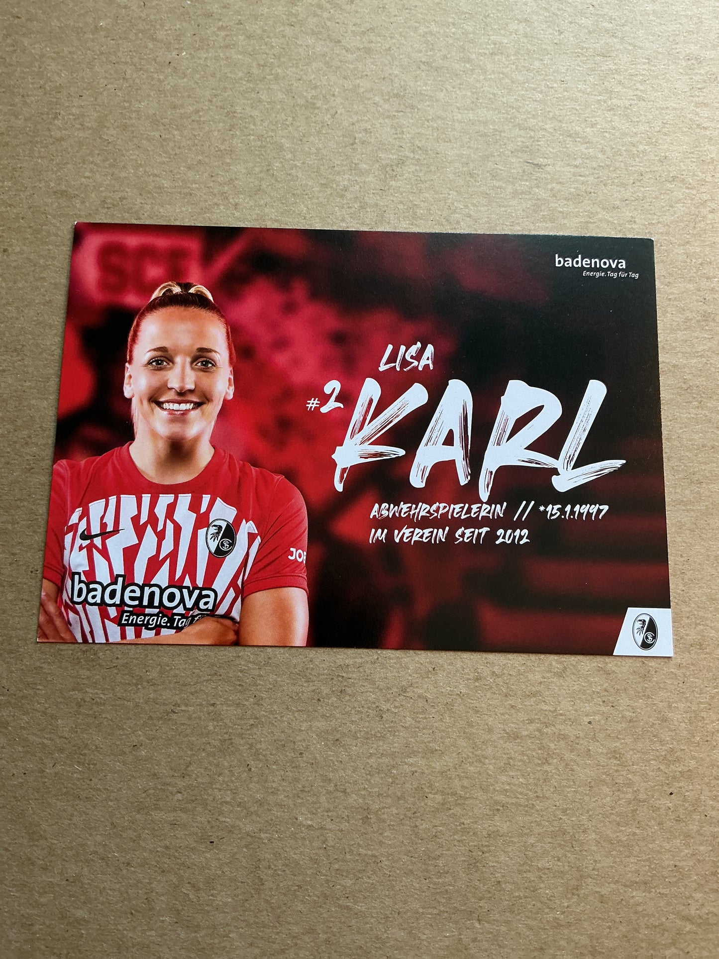 Lisa Karl, Germany 🇩🇪 SC Freiburg 2023/24 hand signed