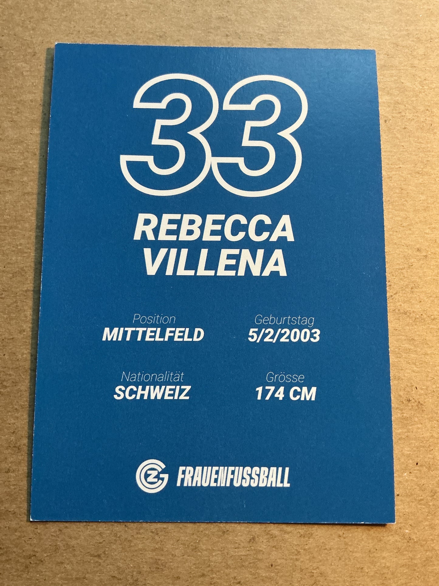 Rebecca Villena, Switzerland 🇨🇭 Grasshopper Club Zürich 2025/26 hand signed