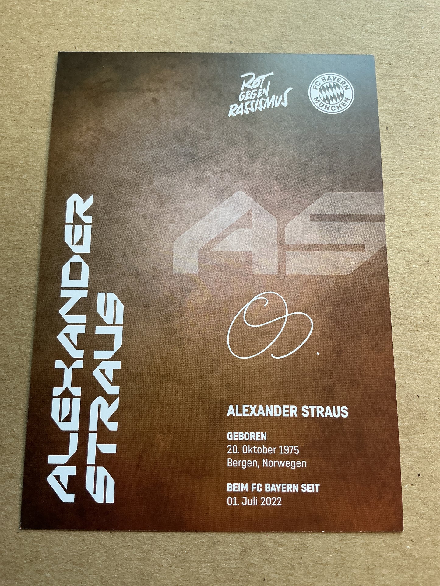 Alexander Straus, Norway 🇳🇴 FC Bayern Munich 2024/25 hand signed