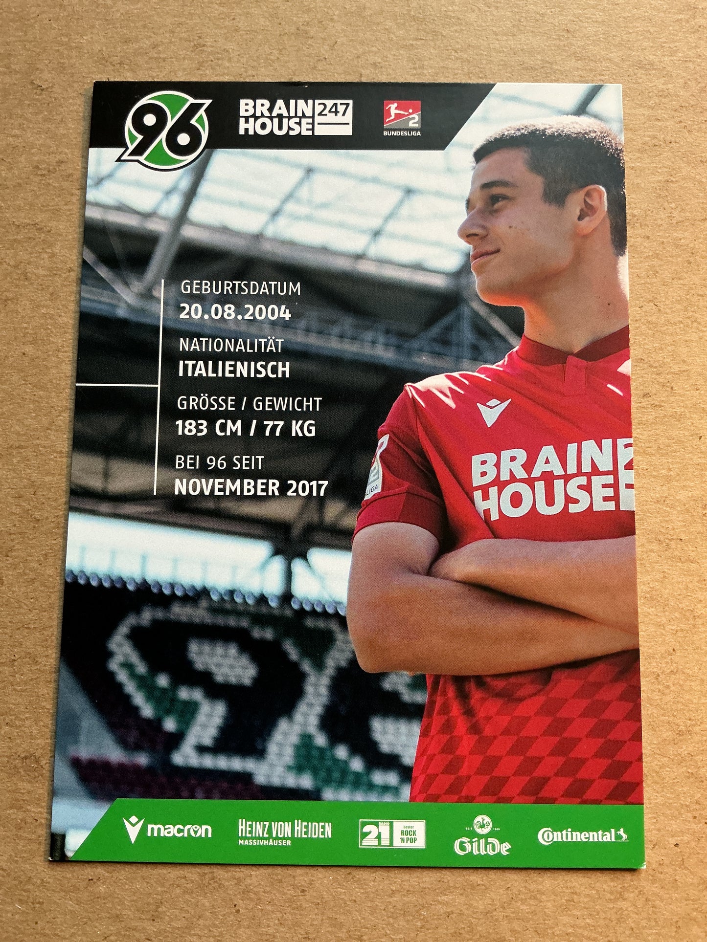 Nicolò Tresoldi, Germany 🇩🇪 Hannover 96 2022/23 hand signed