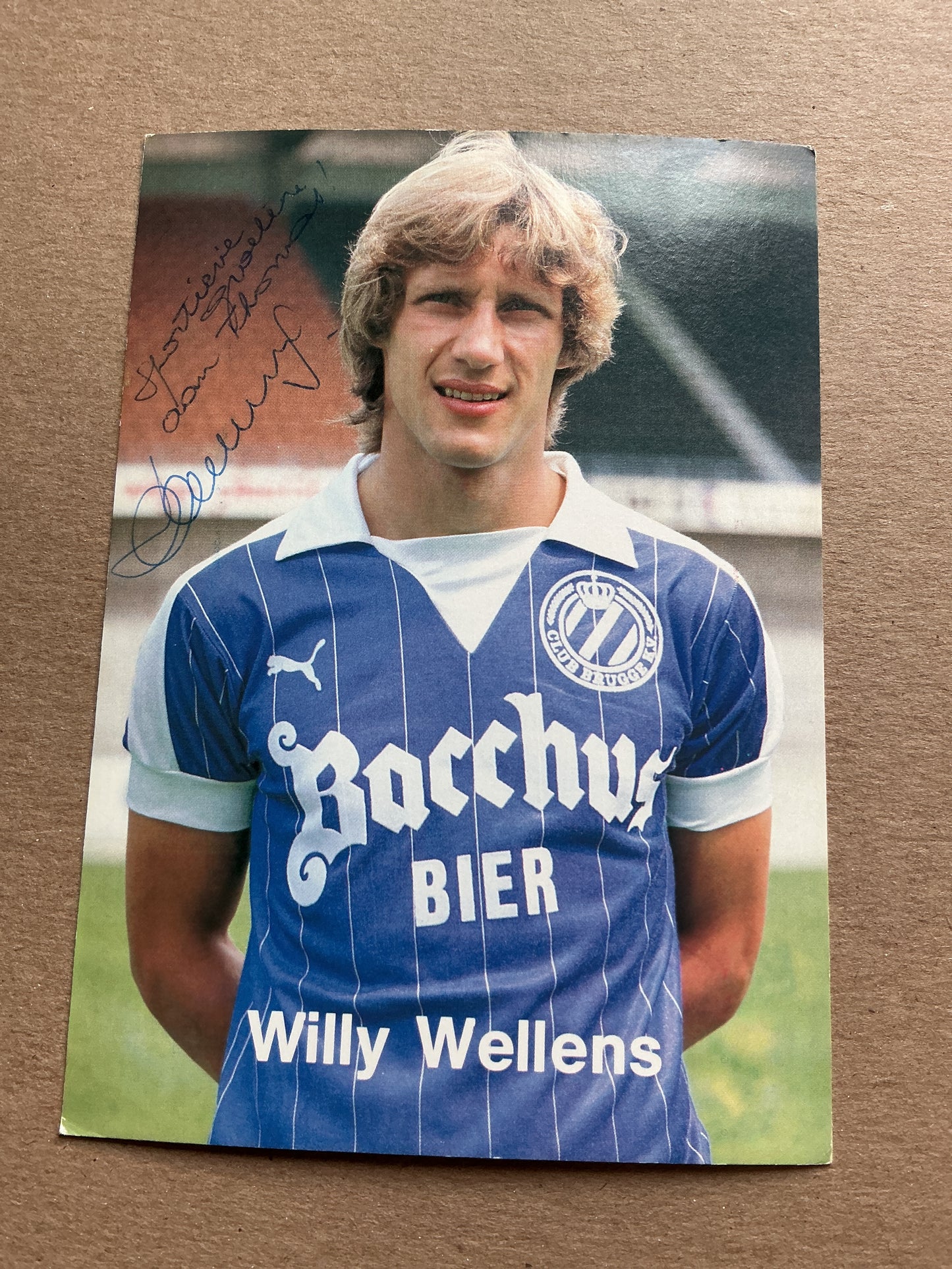 Willy Wellens, Belgium 🇧🇪 Club Brugge 1982/83 hand signed