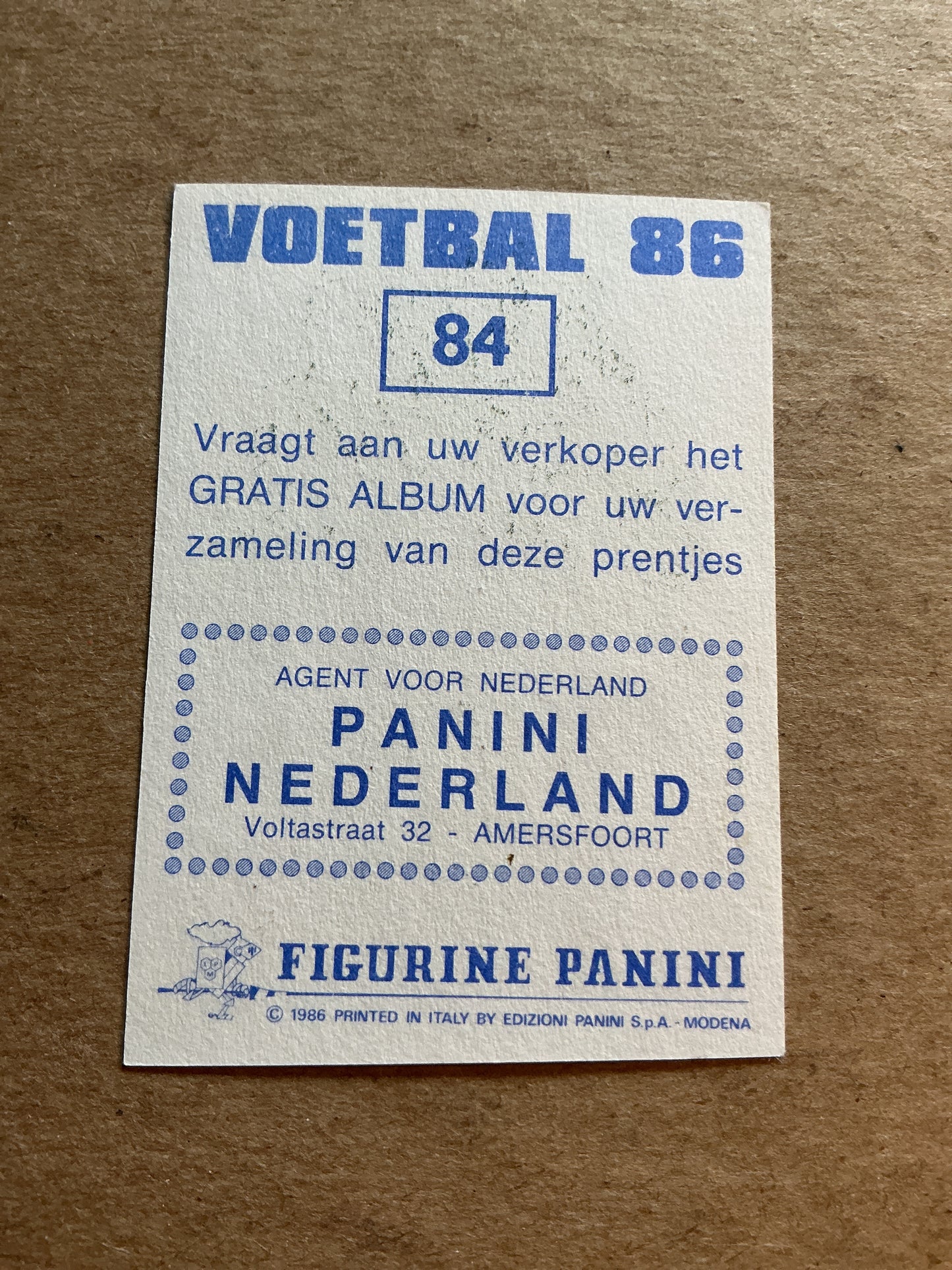 Andre Stafleu, Netherlands 🇳🇱 Feyenoord Rotterdam 1986 Panini hand signed