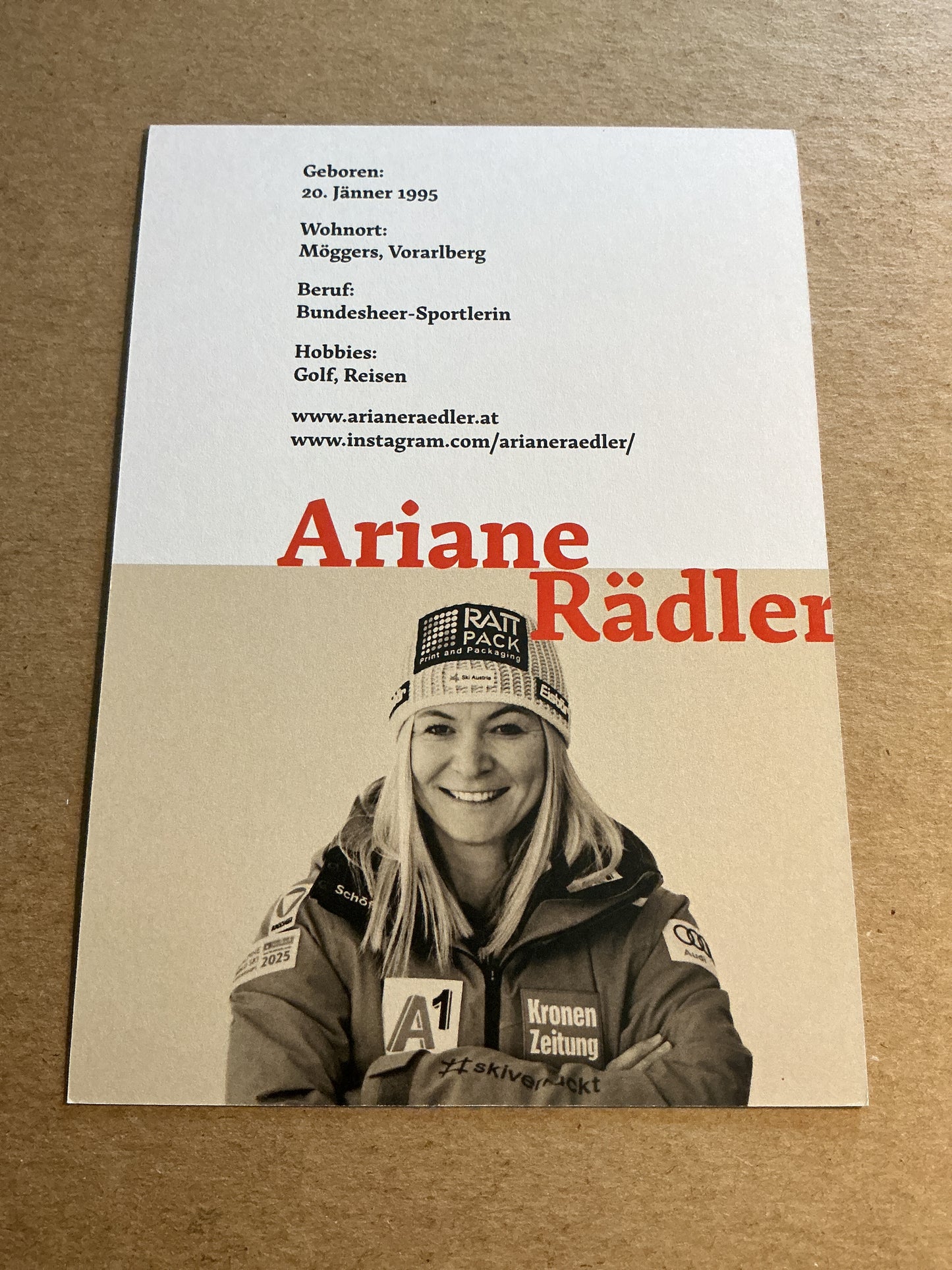 Ariane Rädler, Austria 🇦🇹 Alpine Winter Sports 2024/25 hand signed