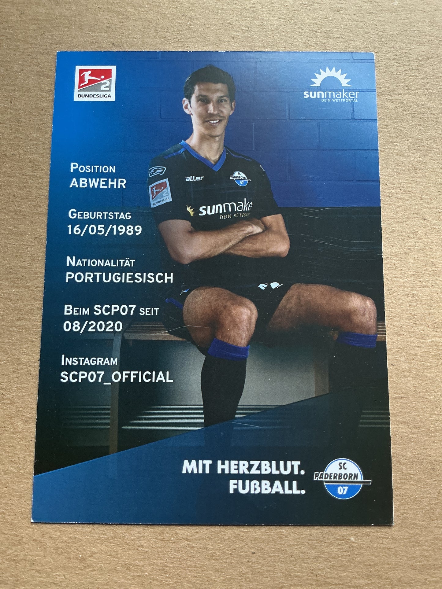 Marcel Correia, Portugal ๐ต๐น SC Paderborn 07 2020/21 hand signed