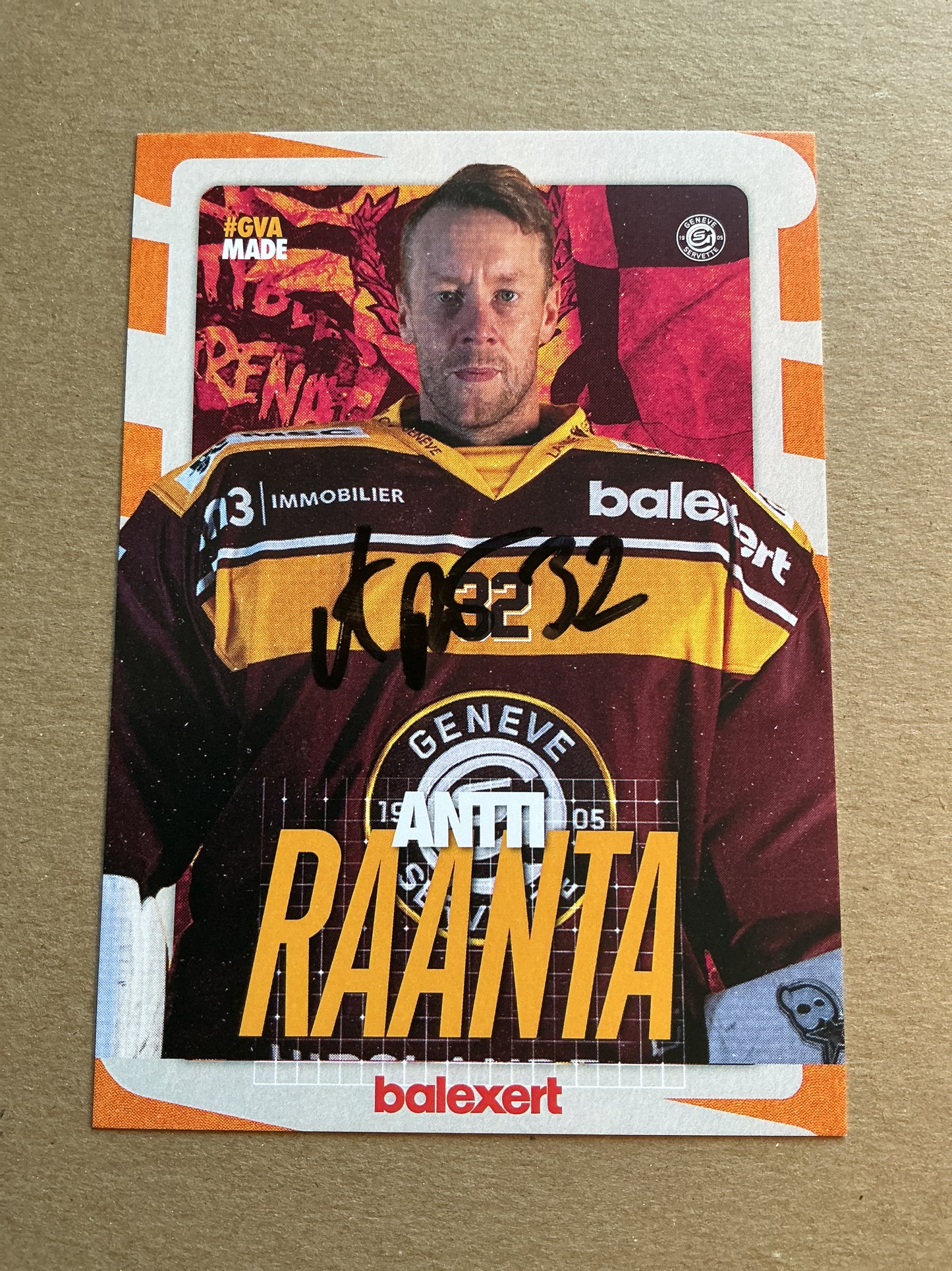 Antti Ranta, Finland 🇫🇮 Geneve-Servette HC 2024/25 hand signed