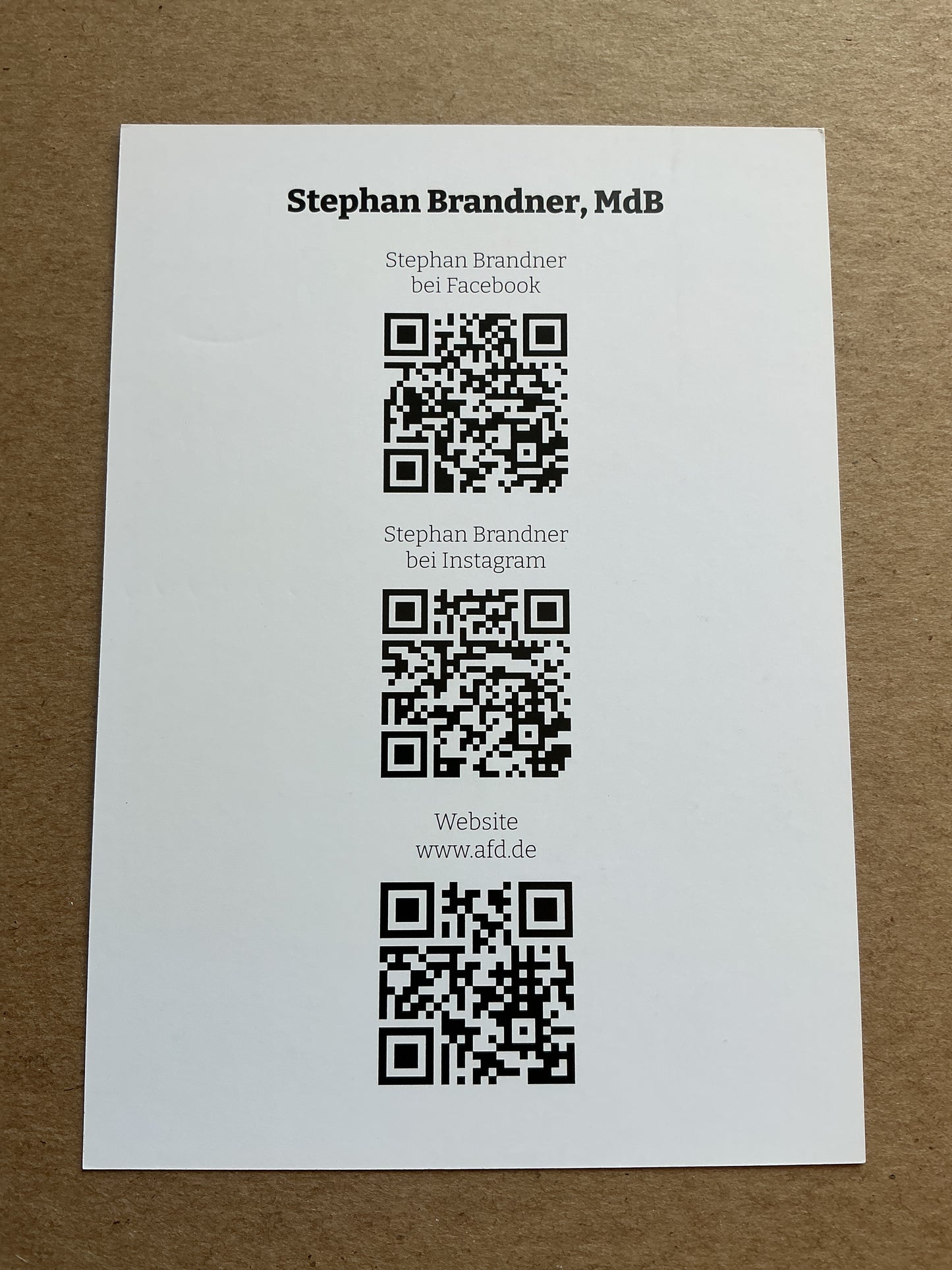 Stephan Brandner, Germany 🇩🇪 Member of Parlament Politics 2025 hand signed