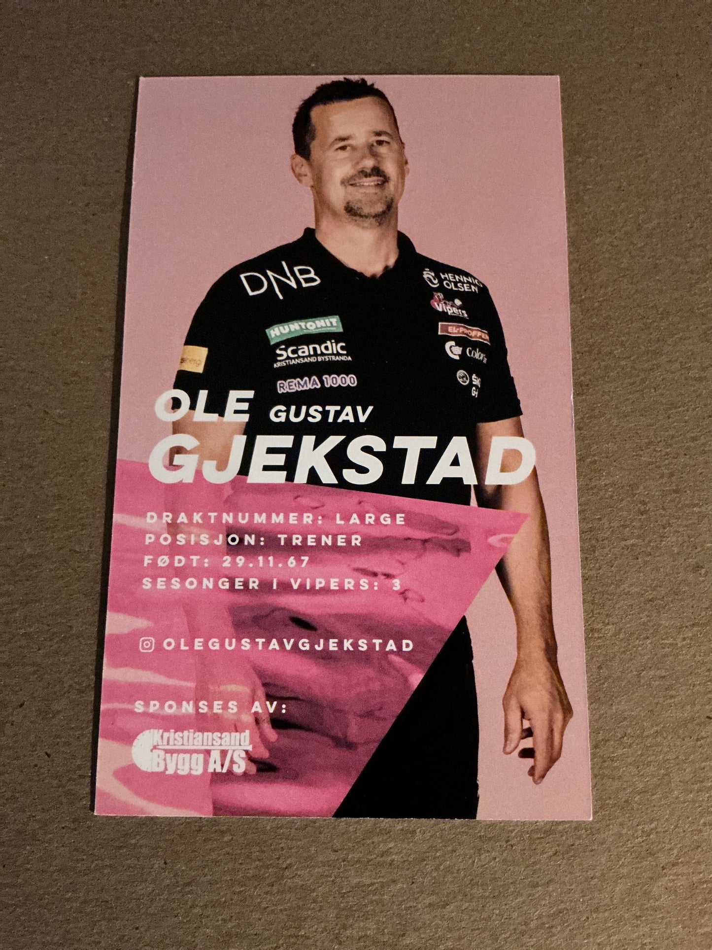 Ole Gustav Gjekstad, Norway 🇳🇴 Handball Vipers 2021/22 hand signed