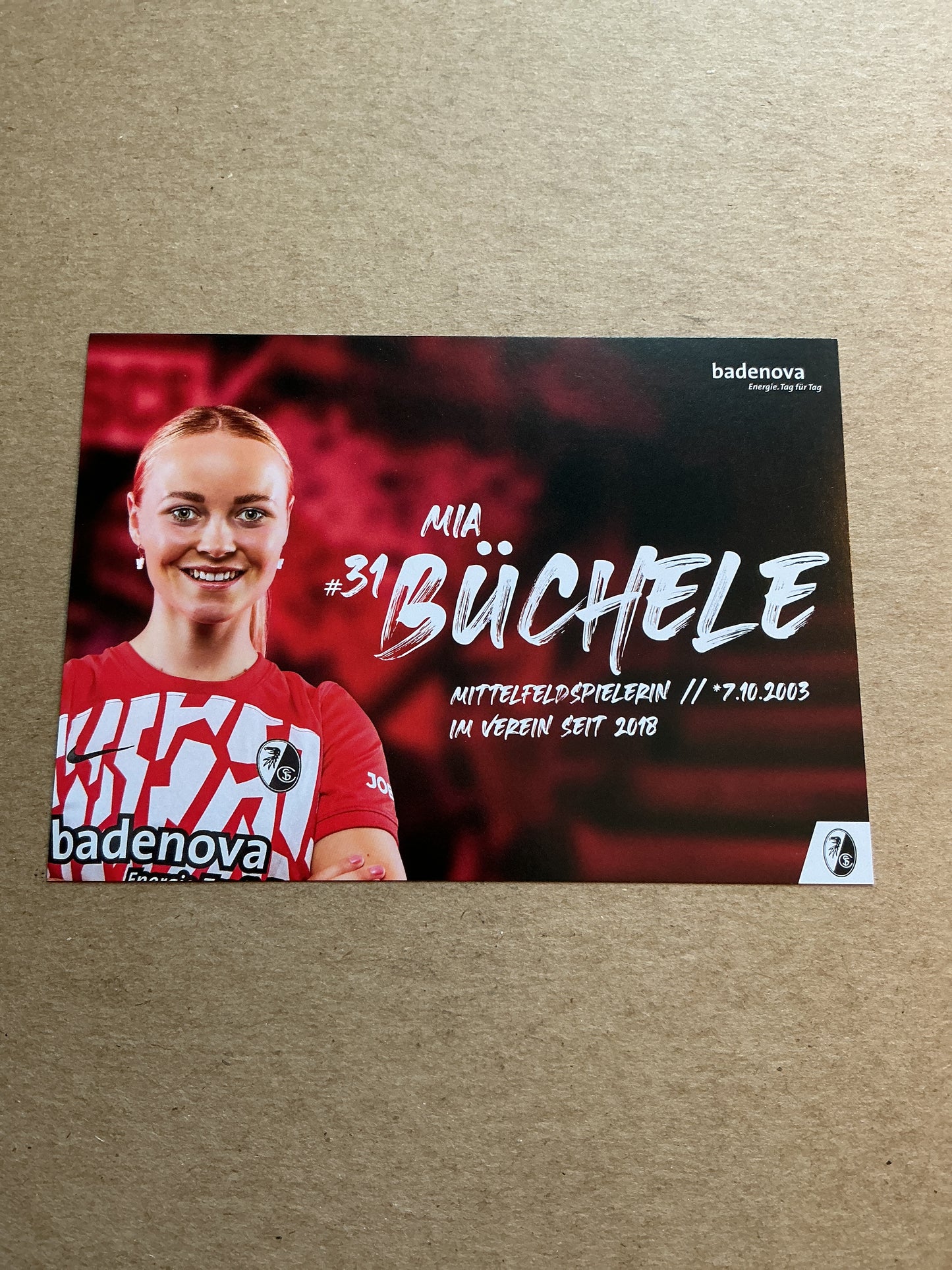 Mia Büchele, Germany 🇩🇪 SC Freiburg 2023/24 hand signed