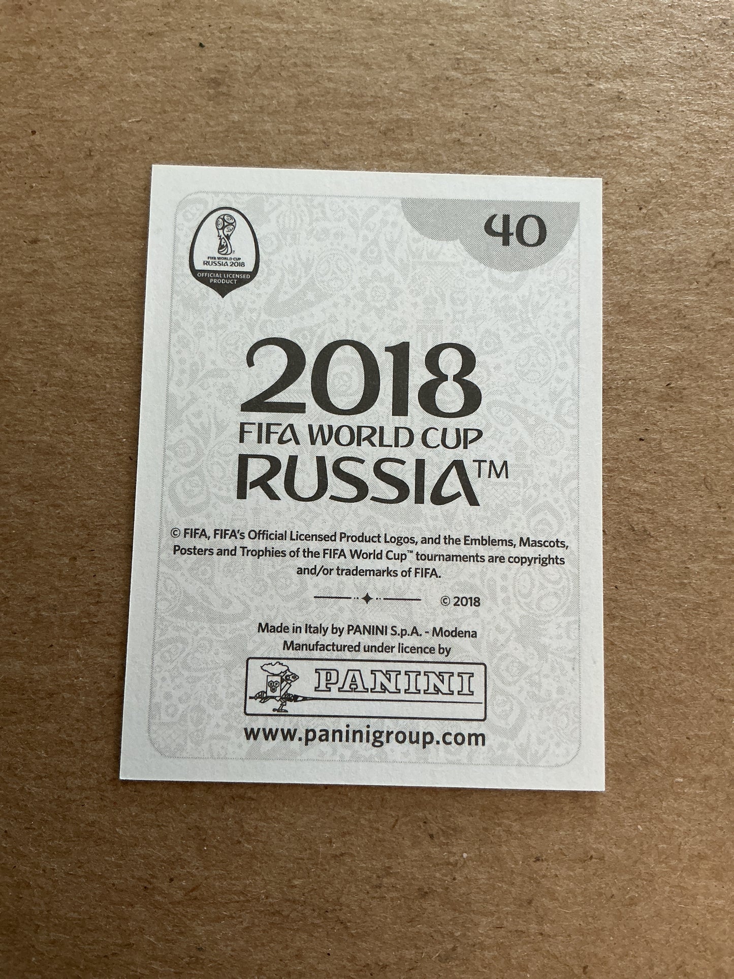 Dmitri Kombarov, Russia 🇷🇺 FIFA World Cup 2018 Panini hand signed
