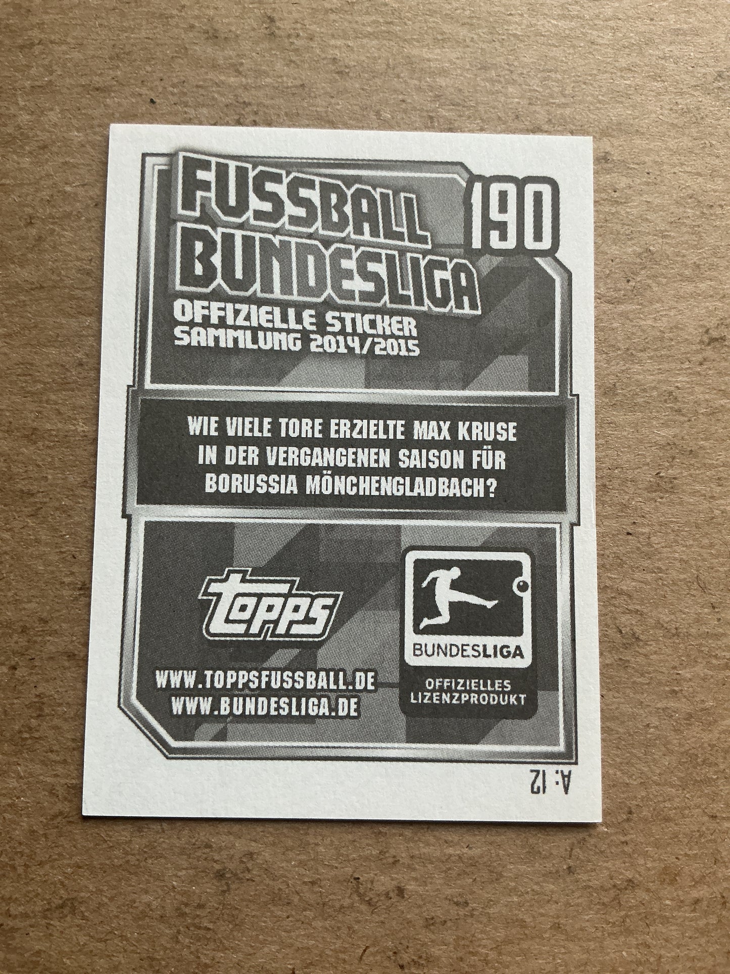 Oscar Wendt, Sweden 🇸🇪 Borussia Mönchengladbach 2014/15 Topps hand signed