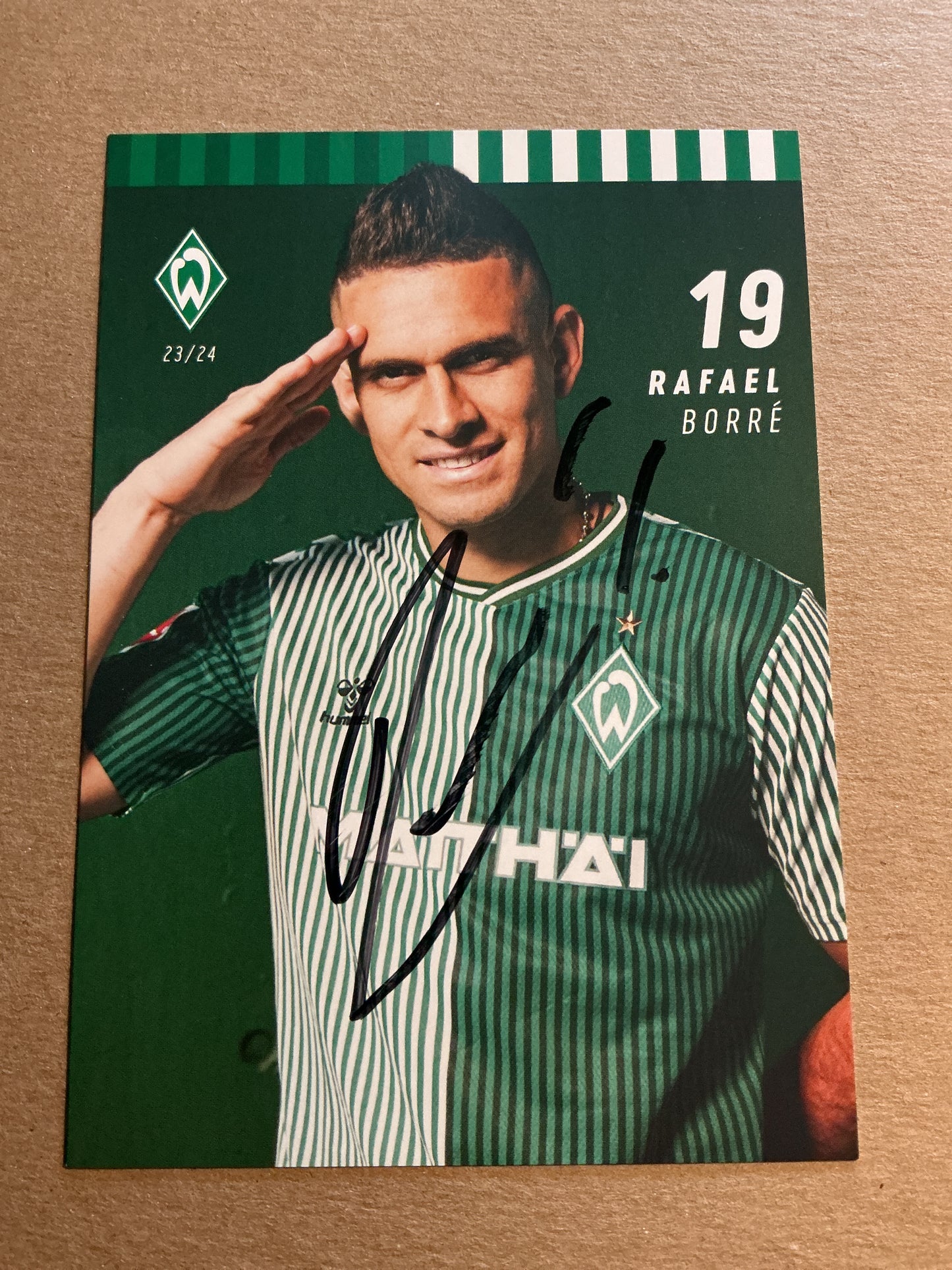 Rafael Borre, Colombia 🇨🇴 SV Werder Bremen 2023/24 hand signed