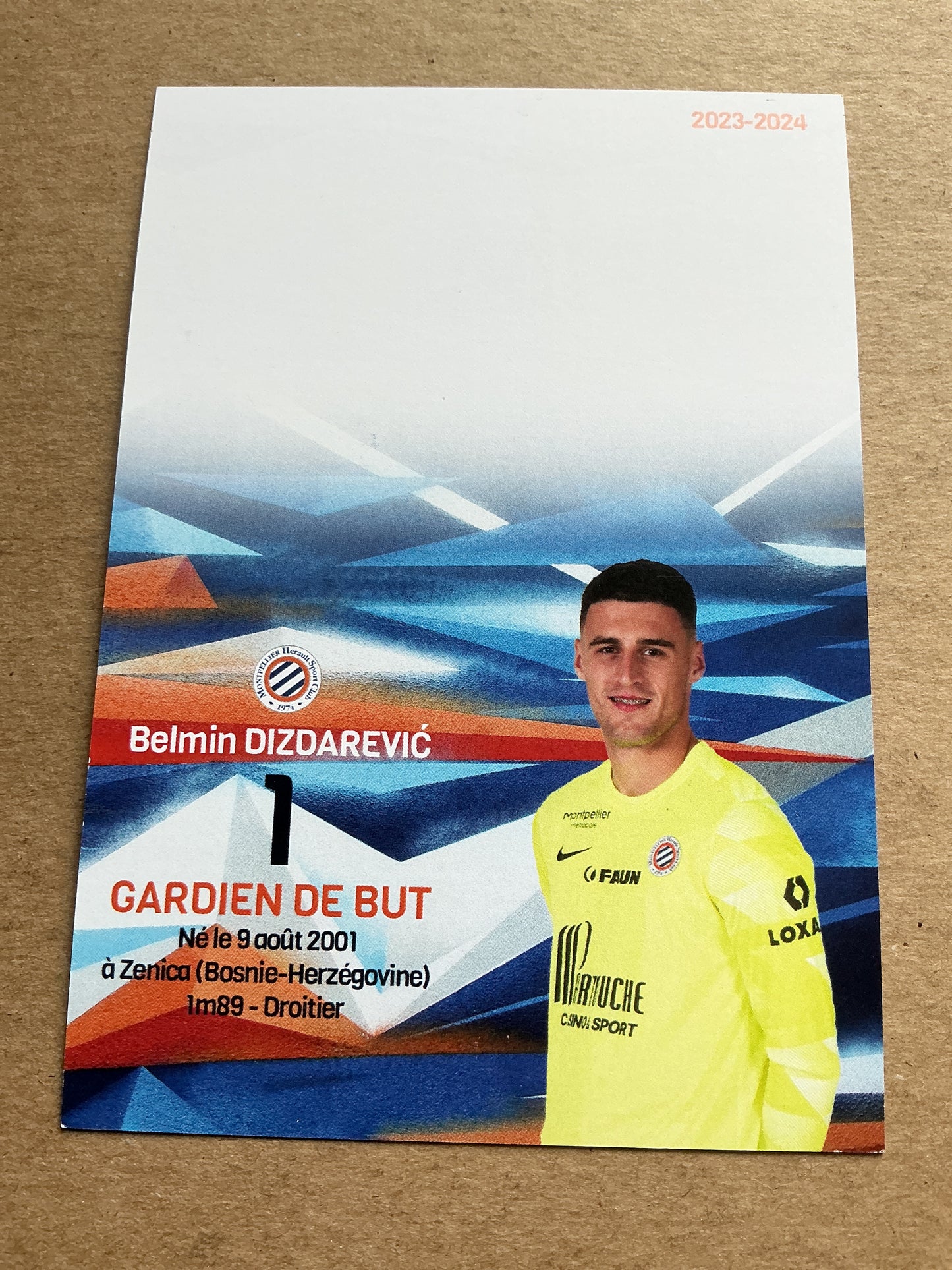 Belmin Dizdarevic, Bosnia 🇧🇦 Montpellier HSC 2023/24 hand signed