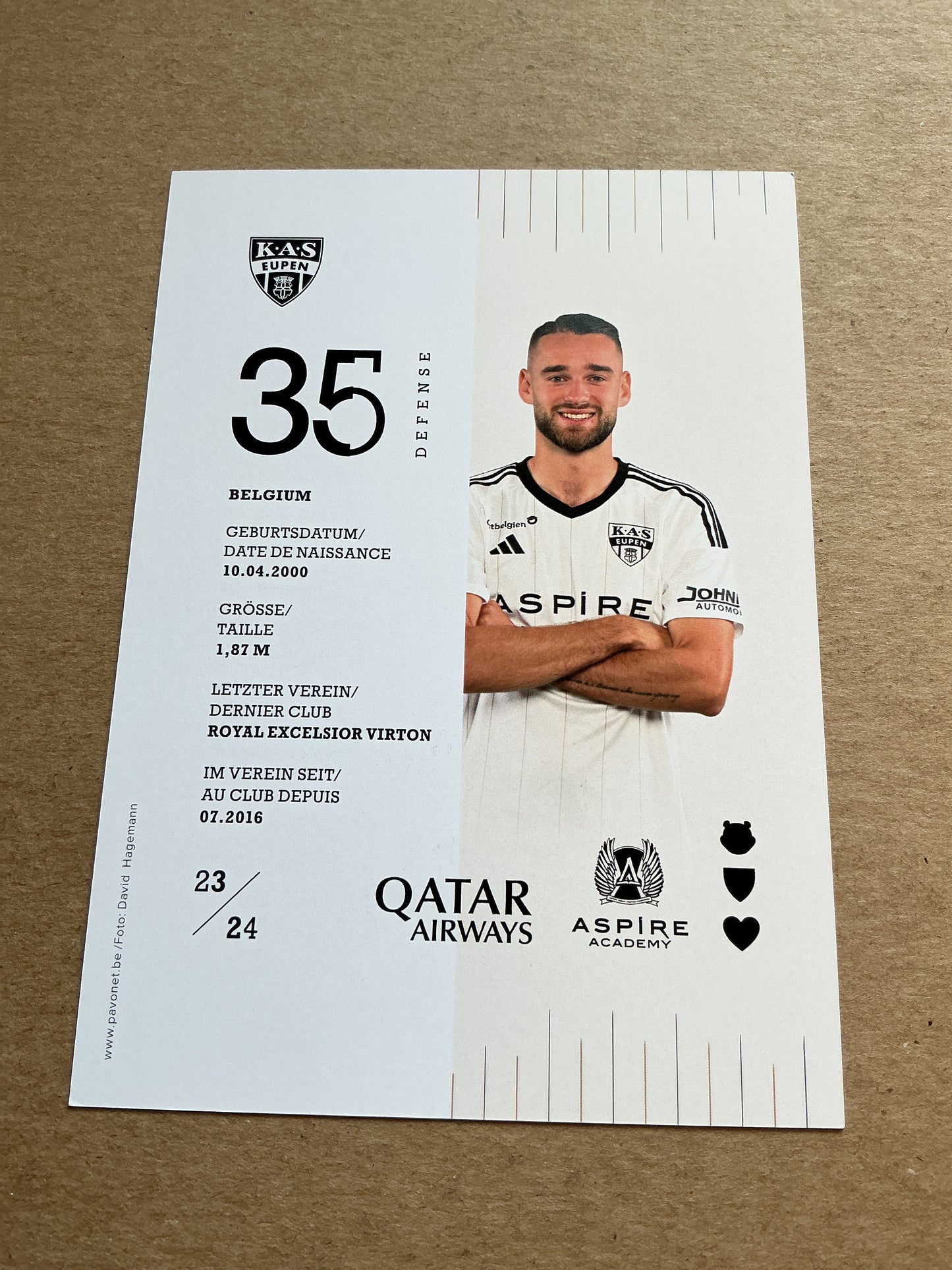Boris Lambert, Belgium 🇧🇪 KAS Eupen 2023/24 hand signed
