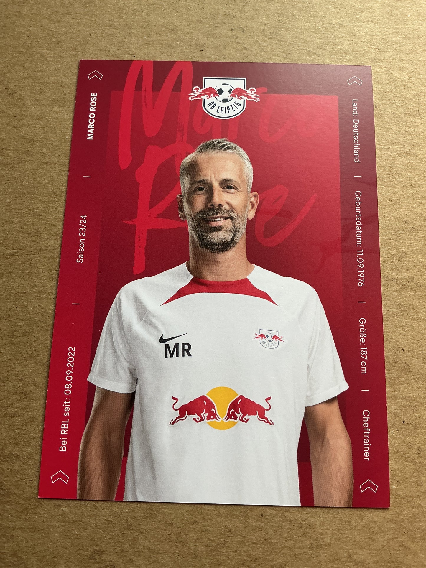 Marco Rose, Germany 🇩🇪 RB Leipzig 2023/24 hand signed